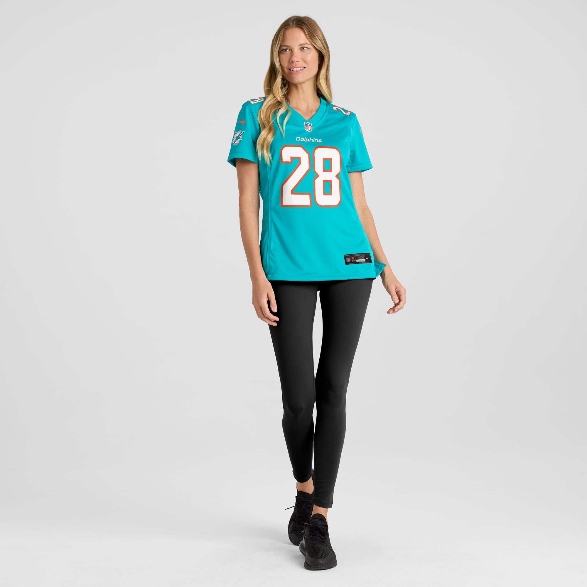 Devon Achane Miami Dolphins Women's Player Game Jersey Aqua