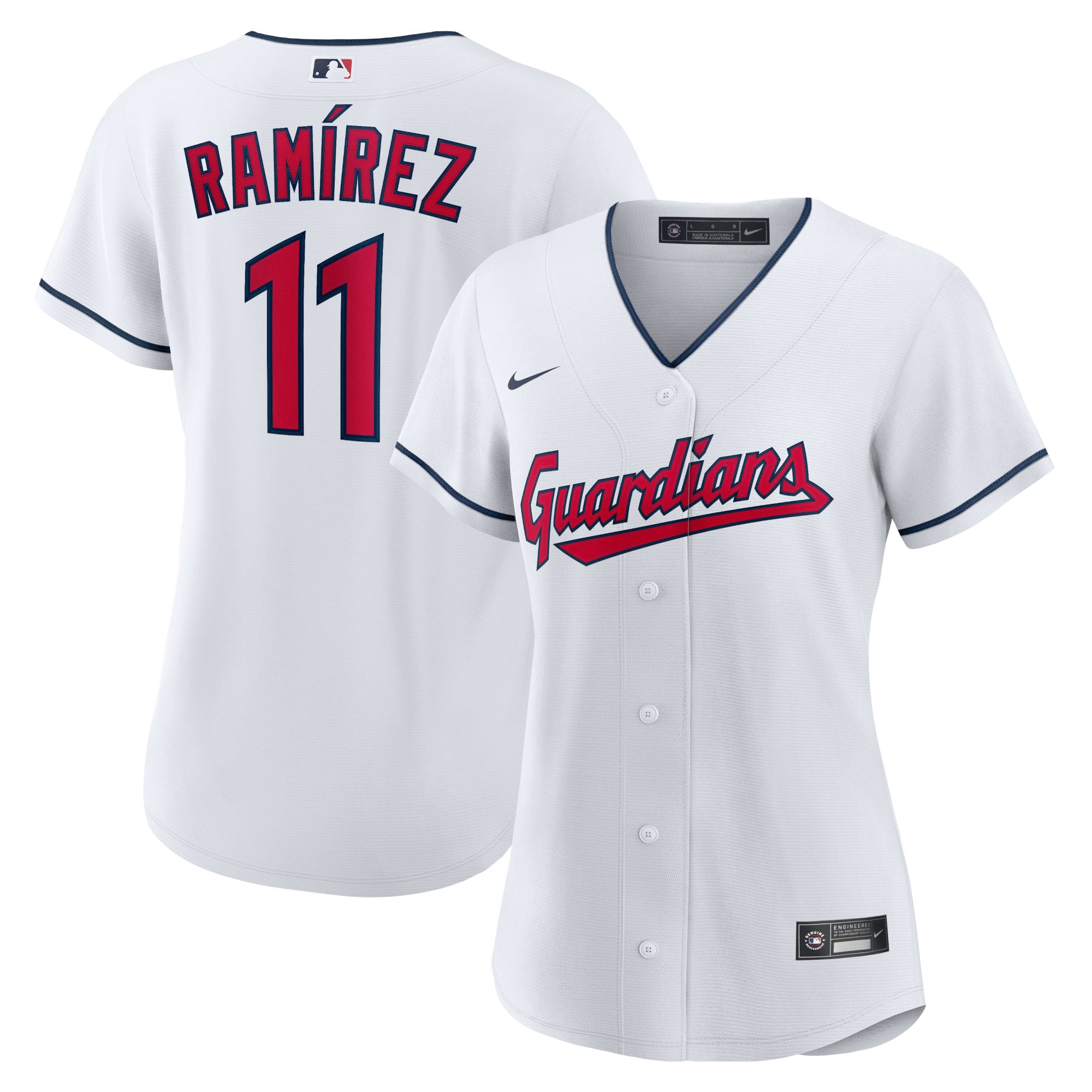 Jose Ramirez Cleveland Guardians Women's Home Replica Player Jersey White