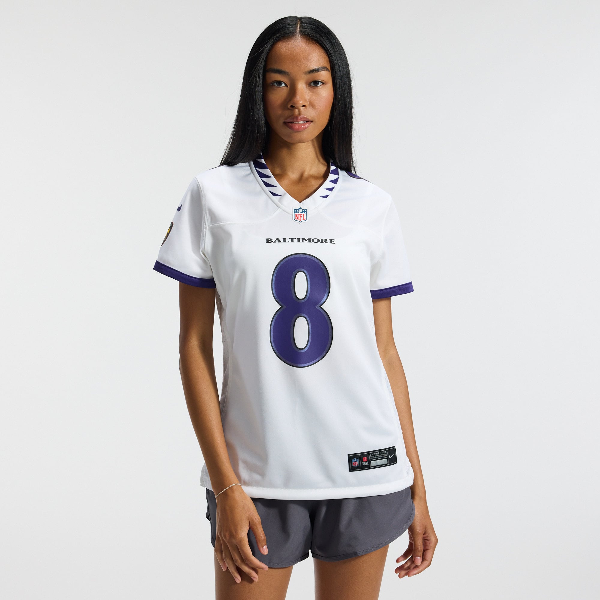 Lamar Jackson Baltimore Ravens Women's Game Jersey White