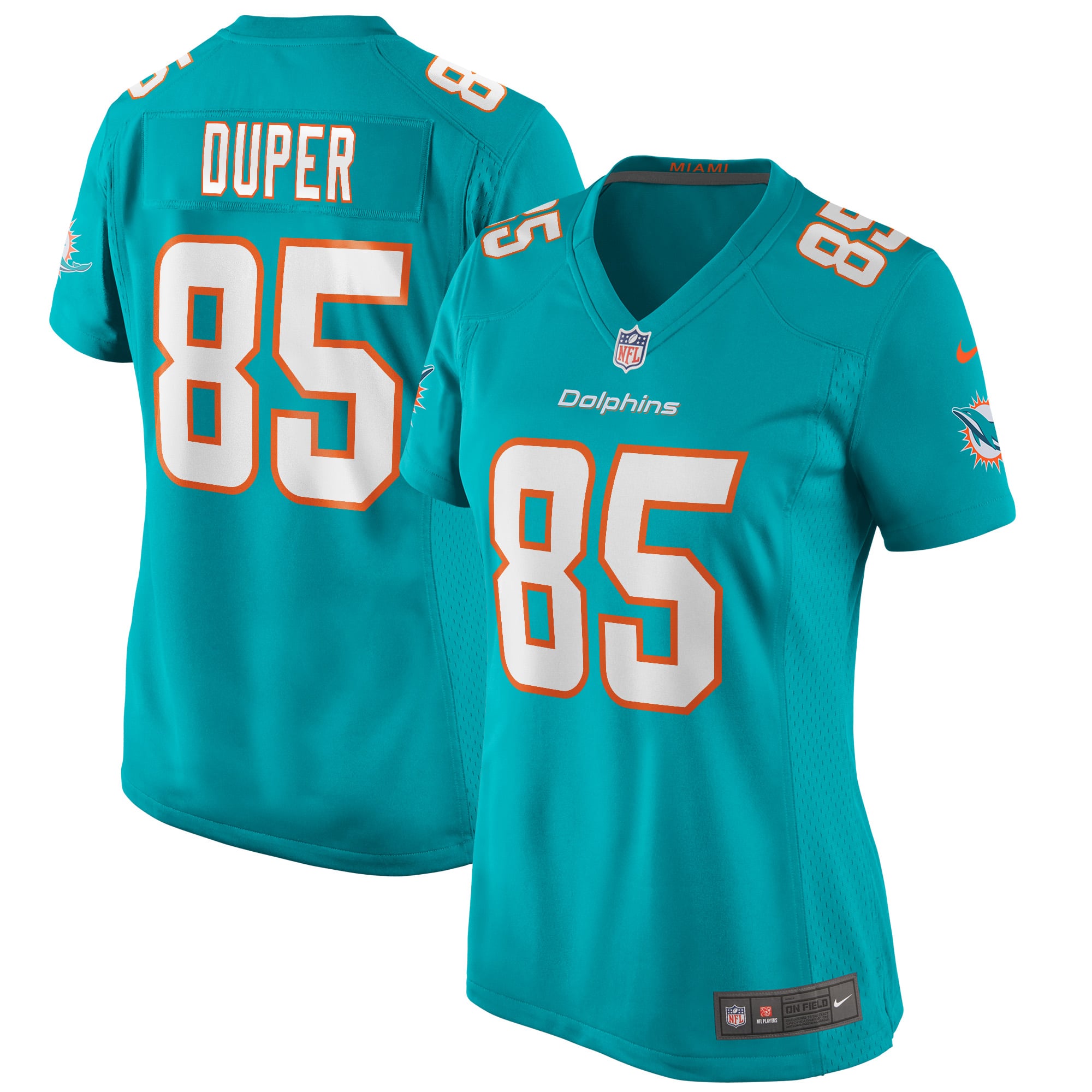 Mark Duper Miami Dolphins Women's Game Retired Player Jersey Aqua