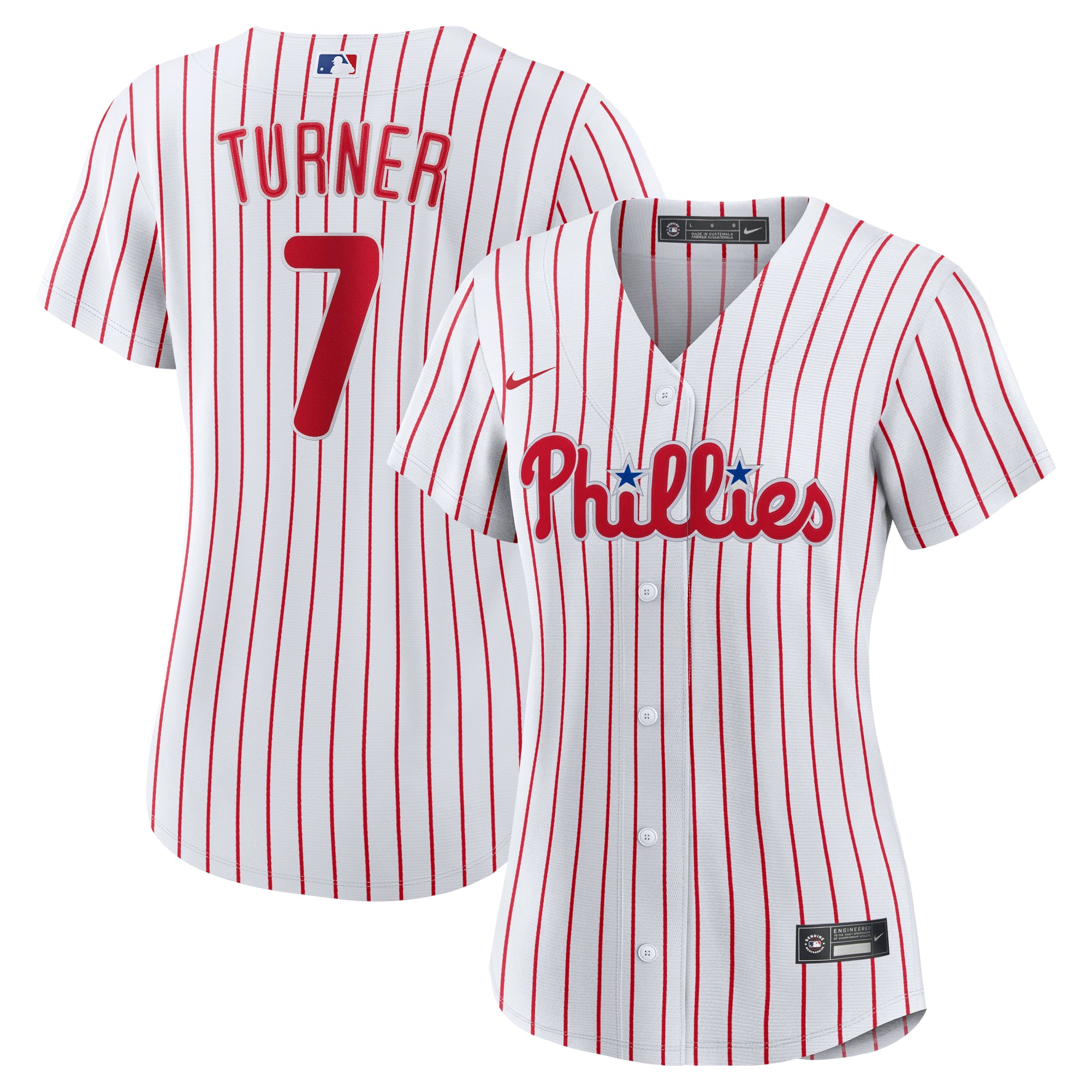 Trea Turner Philadelphia Phillies Women's Home Replica Player Jersey White