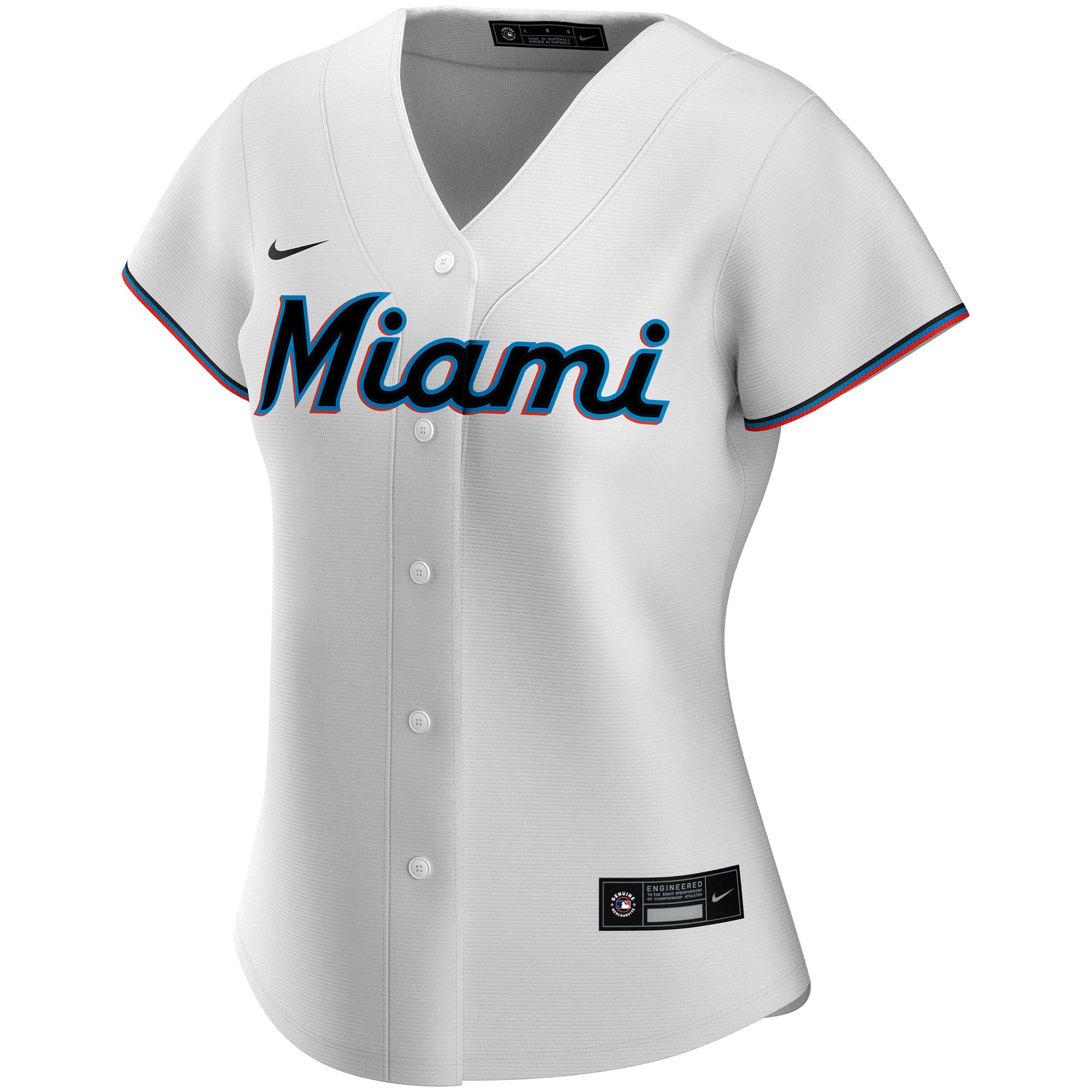 Miami Marlins Women's Home Replica Custom Jersey White