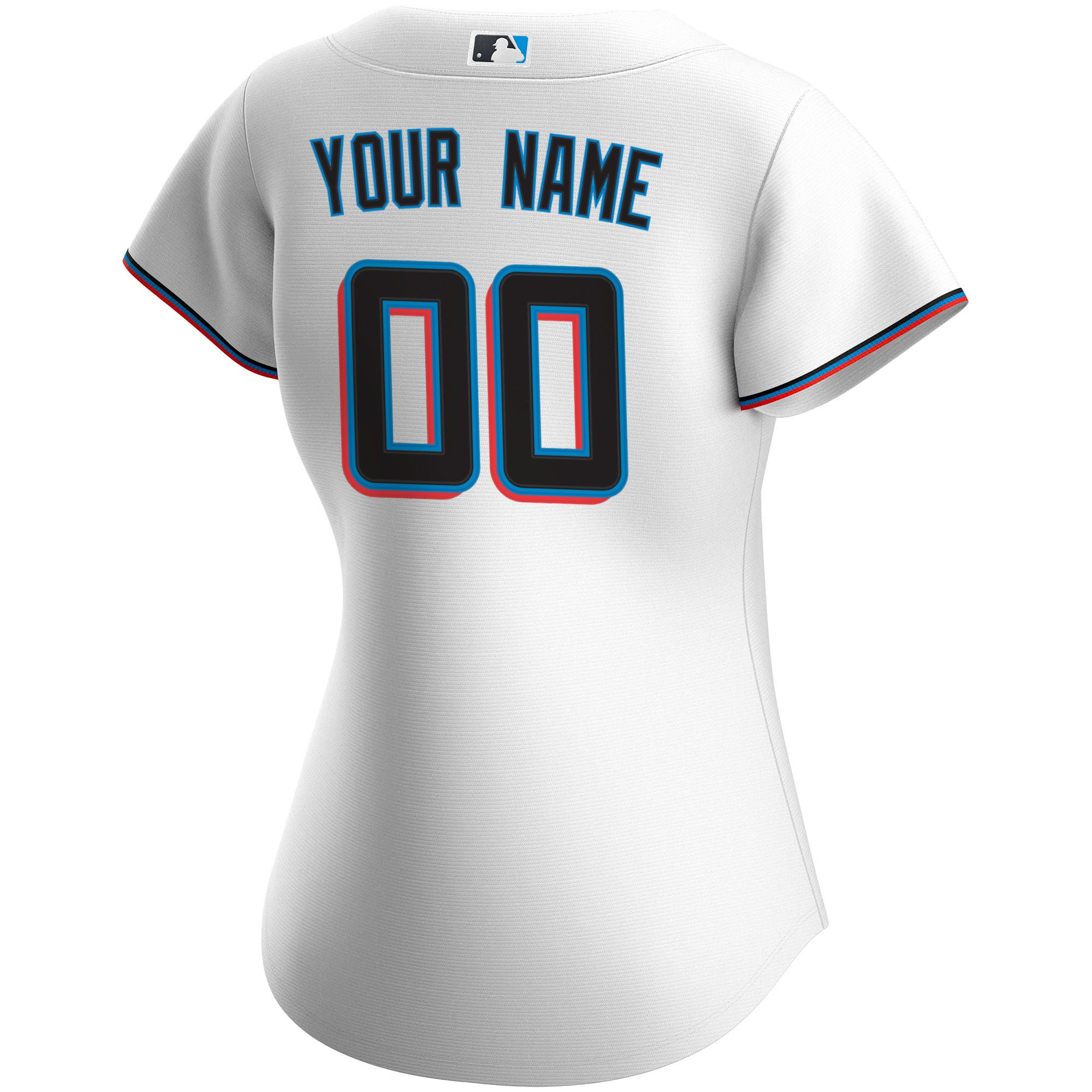Miami Marlins Women's Home Replica Custom Jersey White