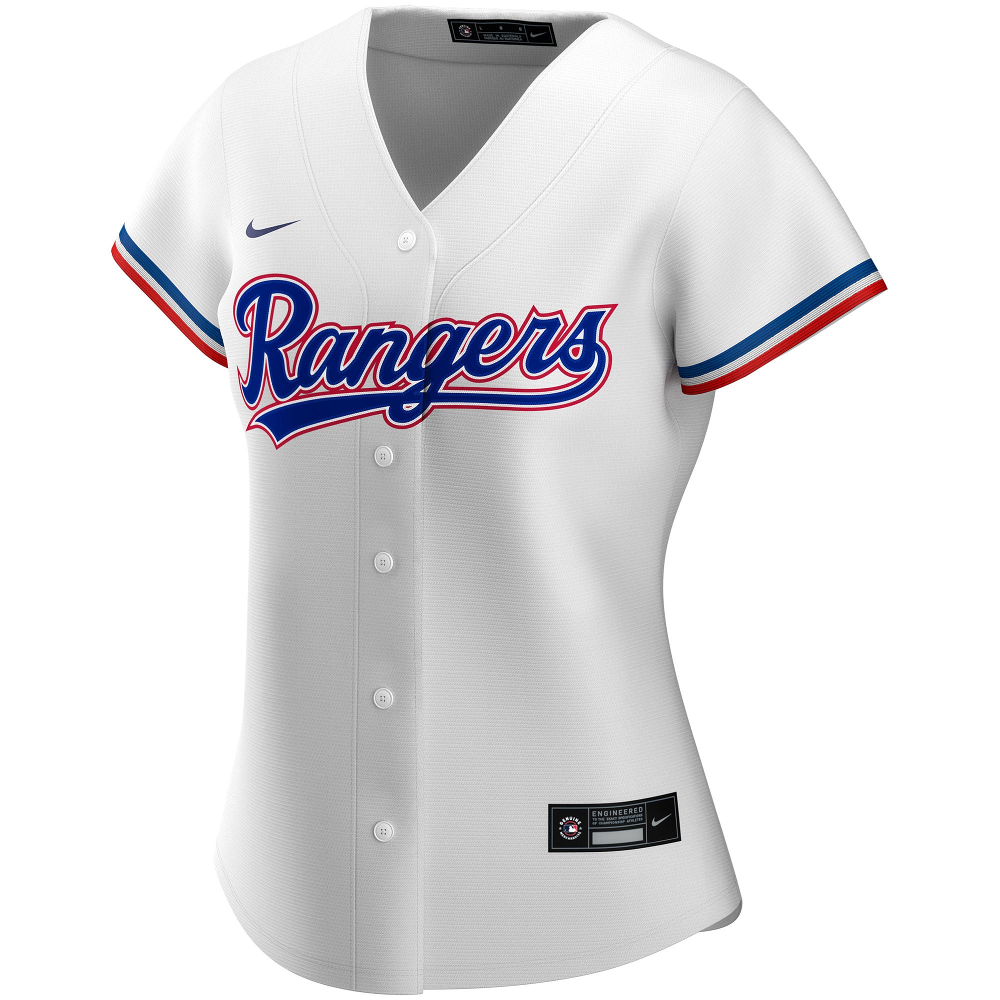 Texas Rangers Women's Home Replica Custom Jersey White