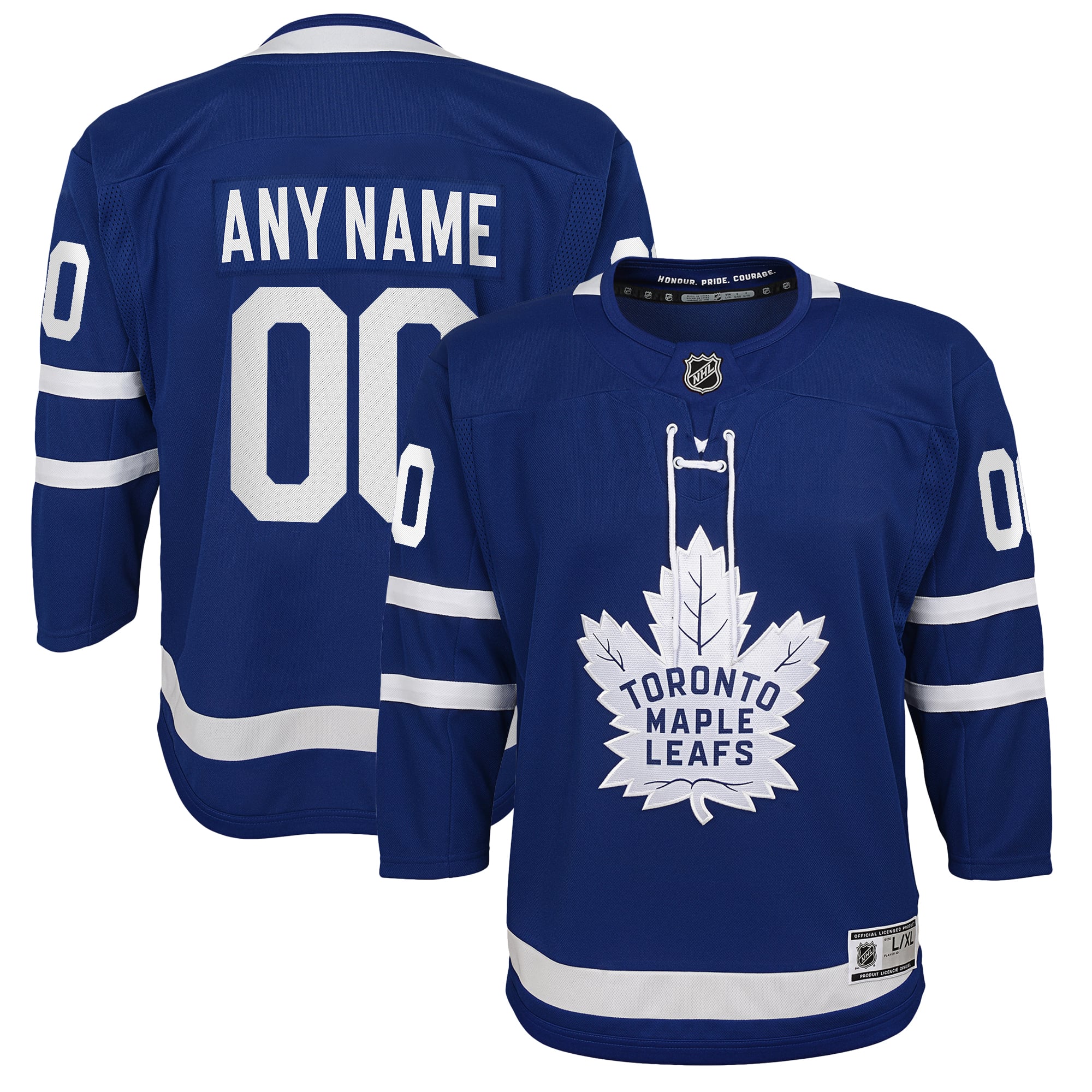 Toronto Maple Leafs Youth Home Premier Custom Jersey Blue