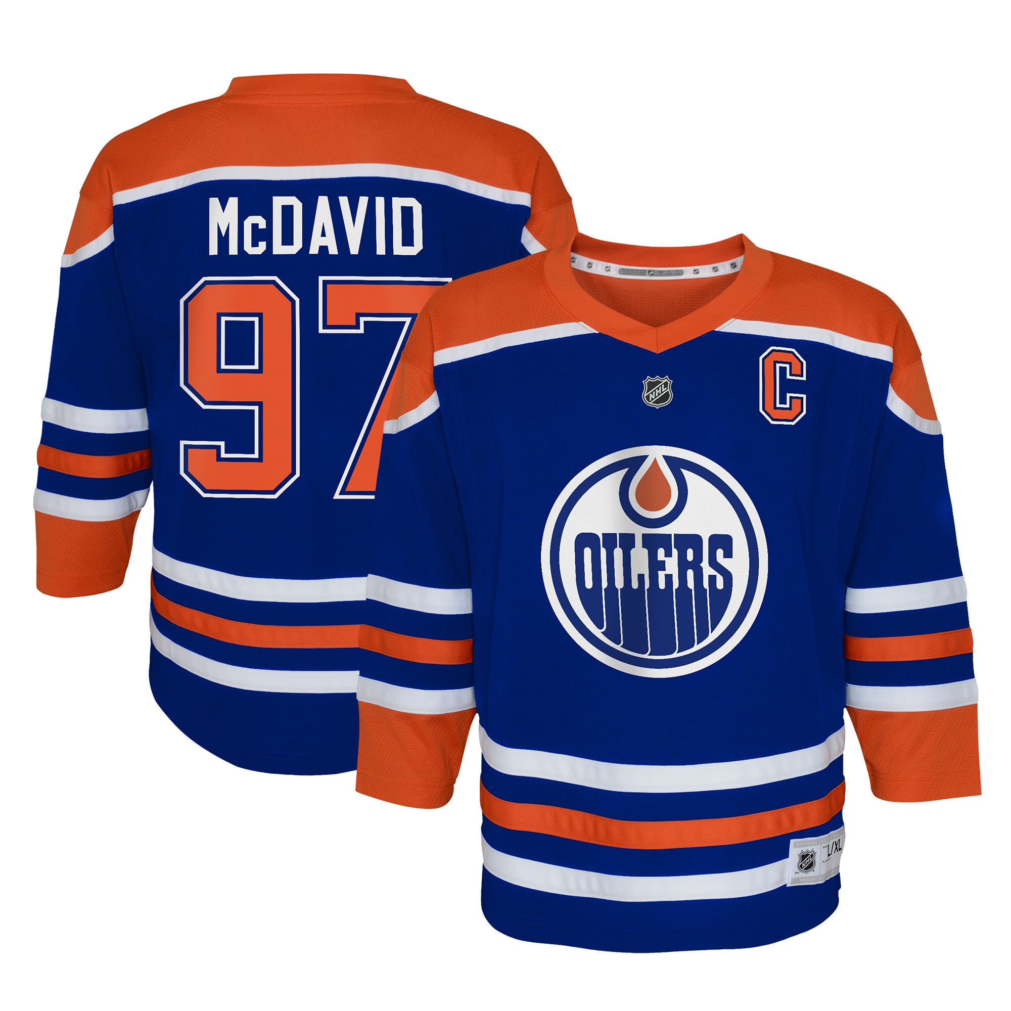 Connor McDavid Edmonton Oilers Youth Home Replica Player Jersey Royal