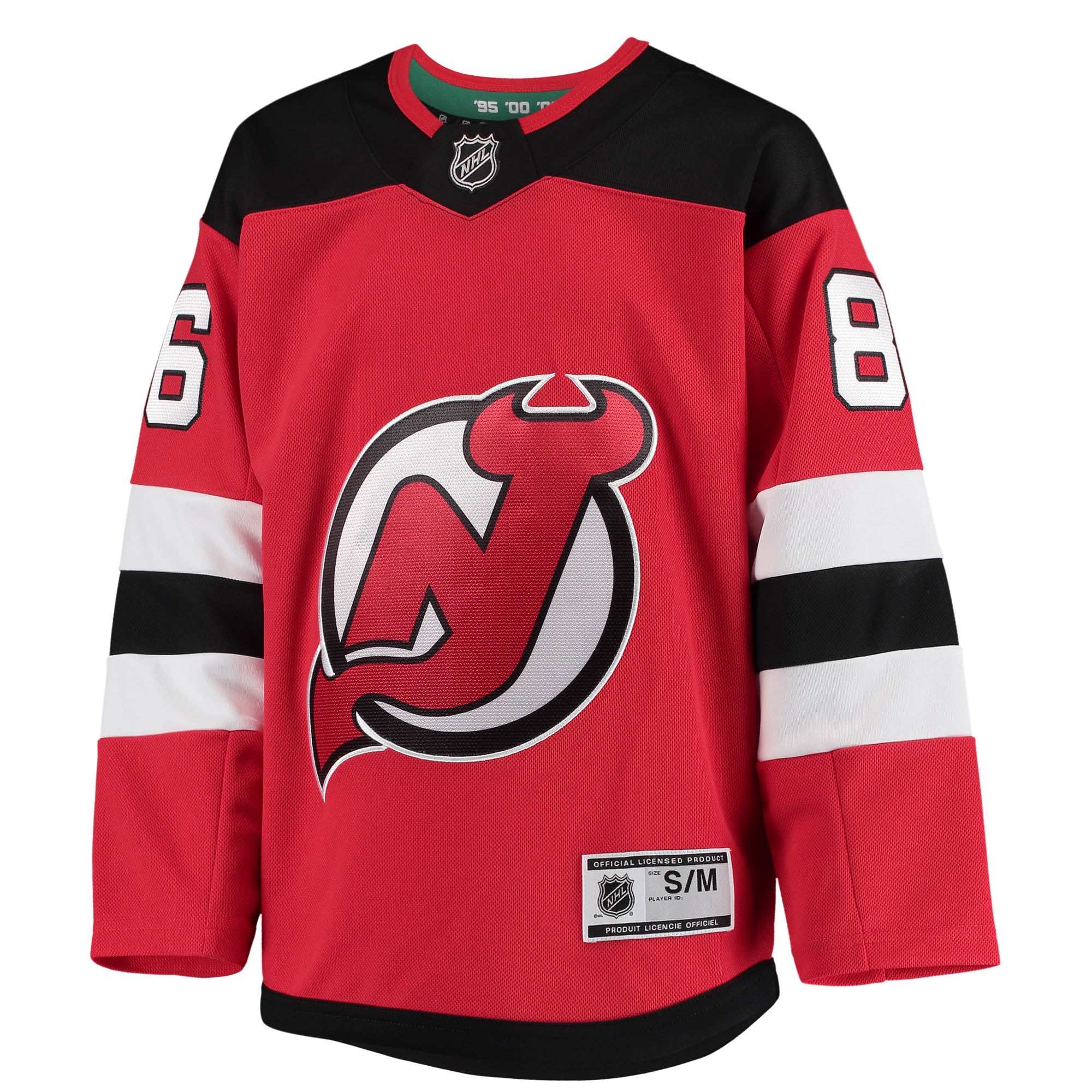 Jack Hughes New Jersey Devils Youth Home Premier Player Jersey Red