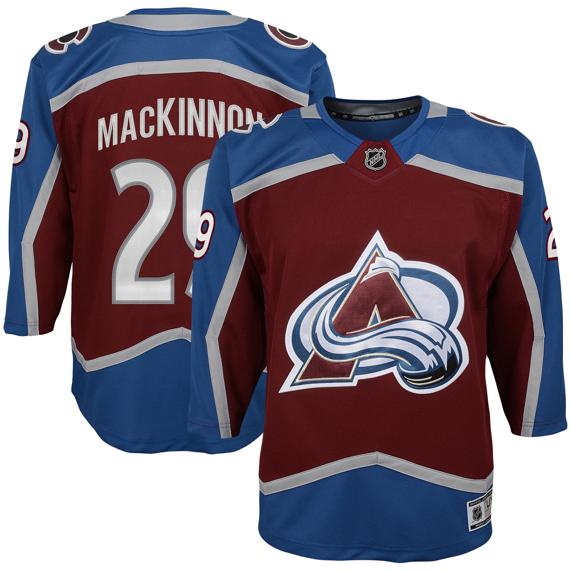 Nathan MacKinnon Colorado Avalanche Youth Premier Player Jersey Burgundy