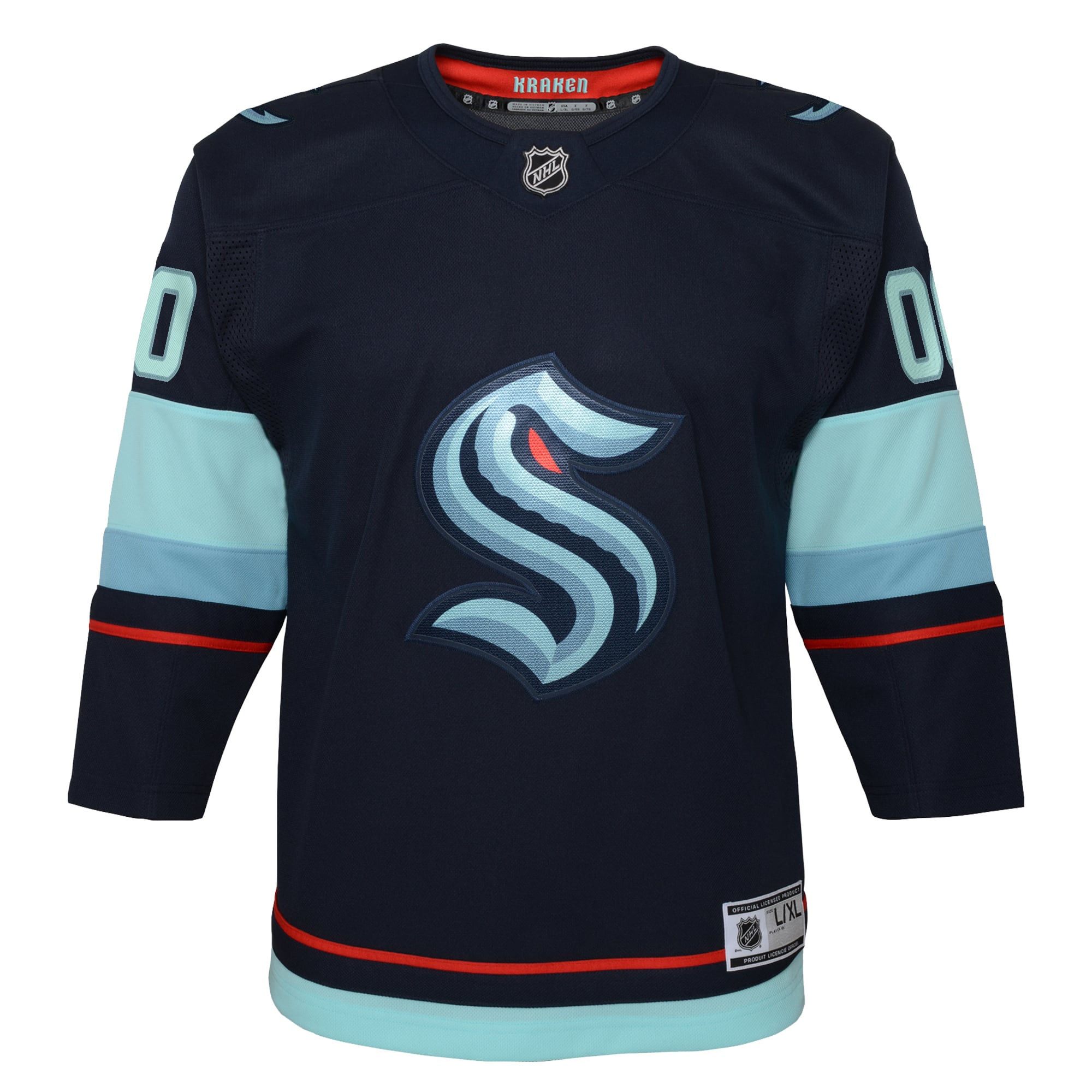 Seattle Kraken Youth Home Premier Custom Jersey Navy