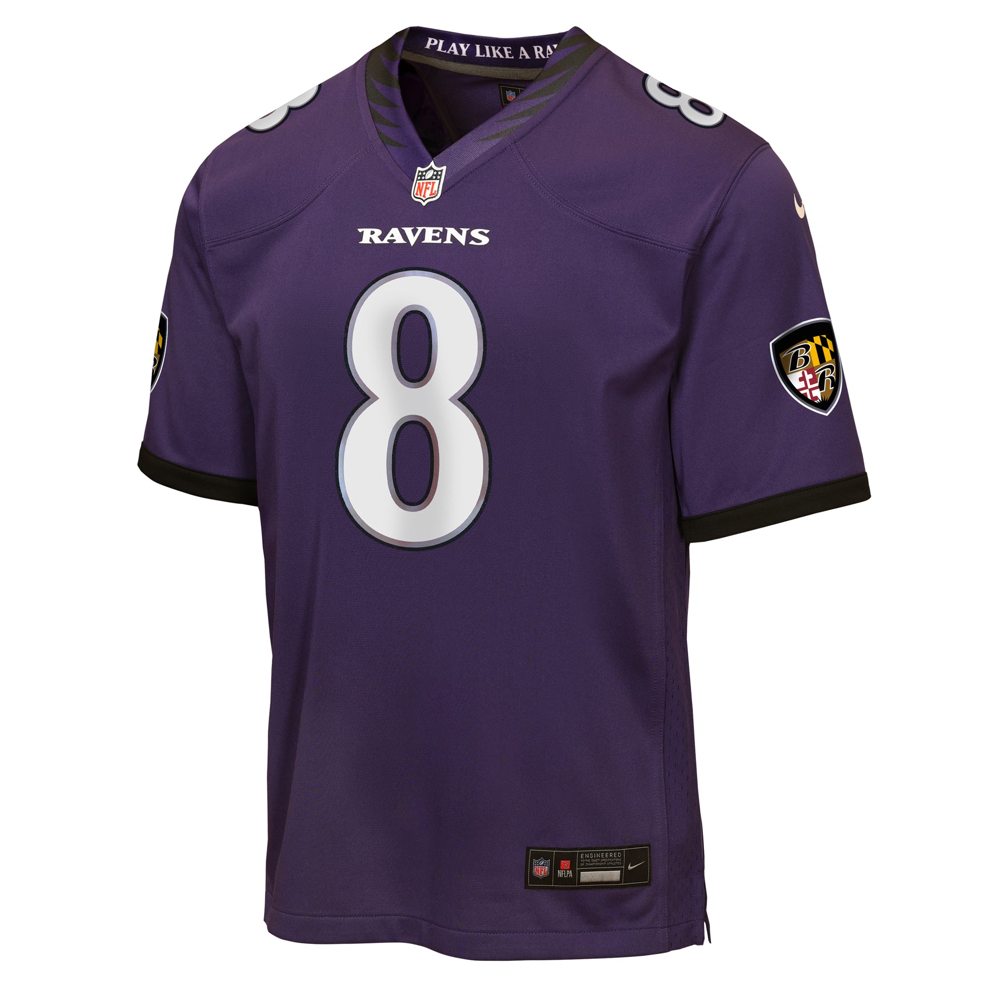 Lamar Jackson Baltimore Ravens Youth Team Game Jersey Purple