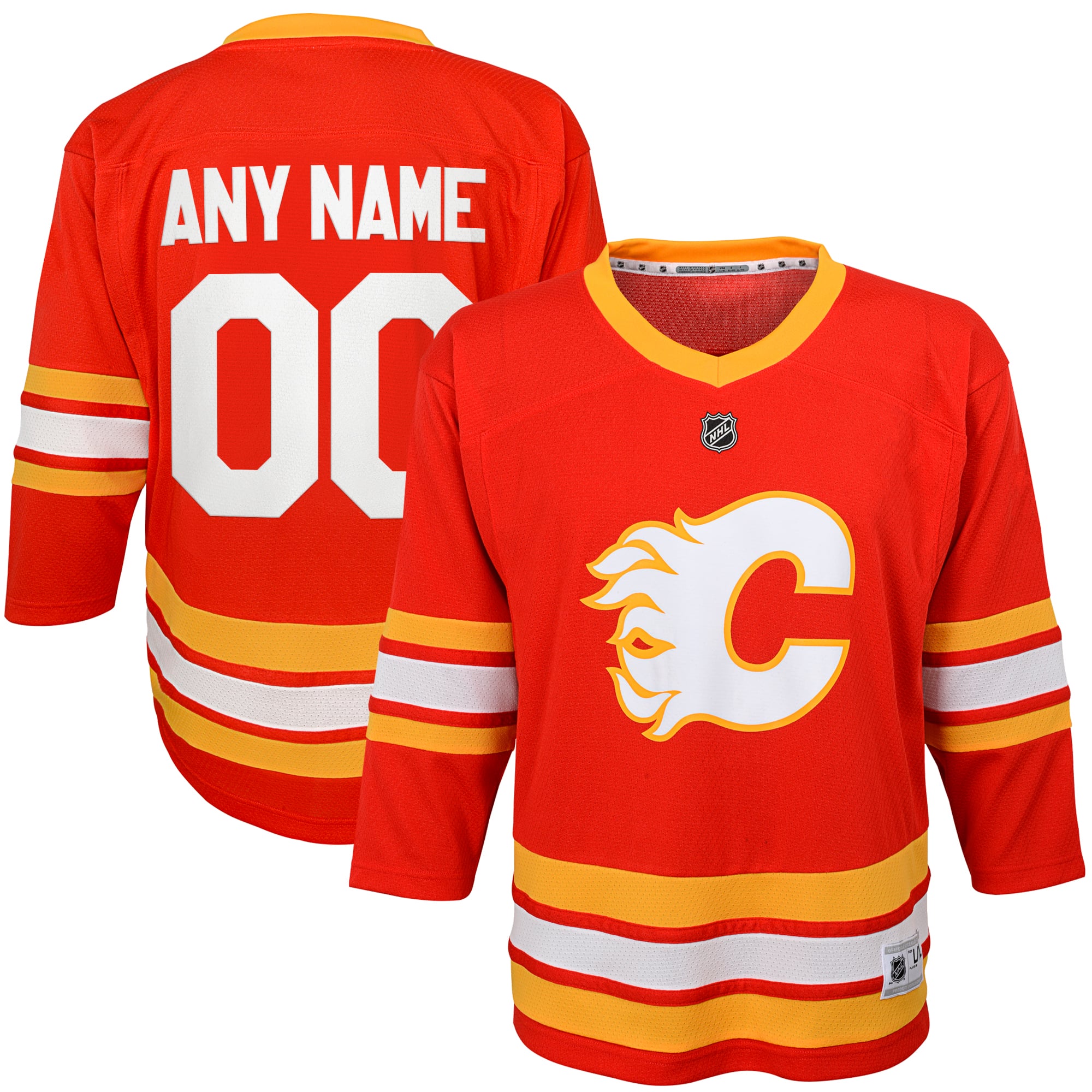 Calgary Flames Youth Home Replica Custom Jersey Red