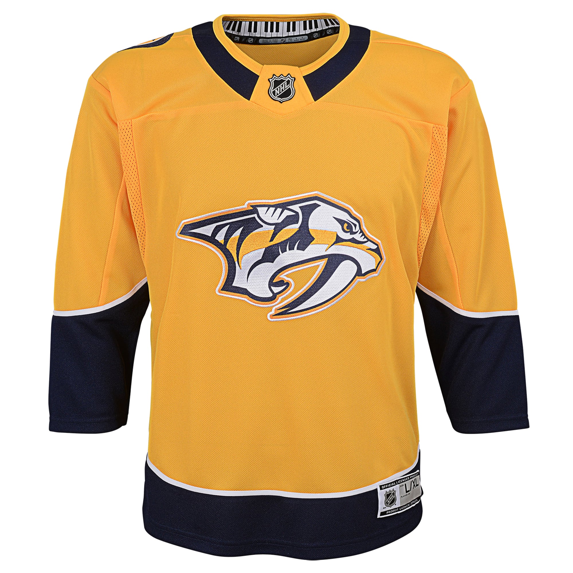Nashville Predators Youth Home Premier Blank Jersey Yellow
