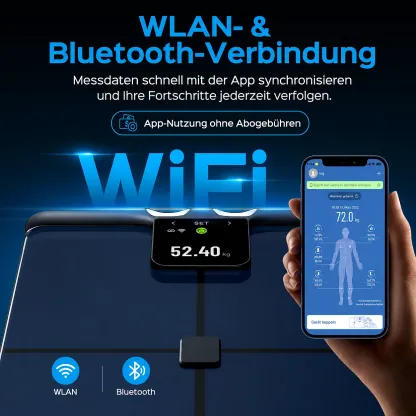 Vakoda FitScan Smarte Körperanalysewaage mit 8 Elektroden