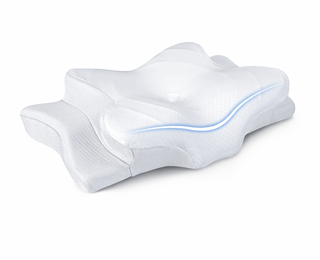 Deep Sleep Memory Foam Pillow, Ergonomic Butterfly Contour Pillow with Neck Support Design, Comfortable Pillow for Side and Back Sleepers