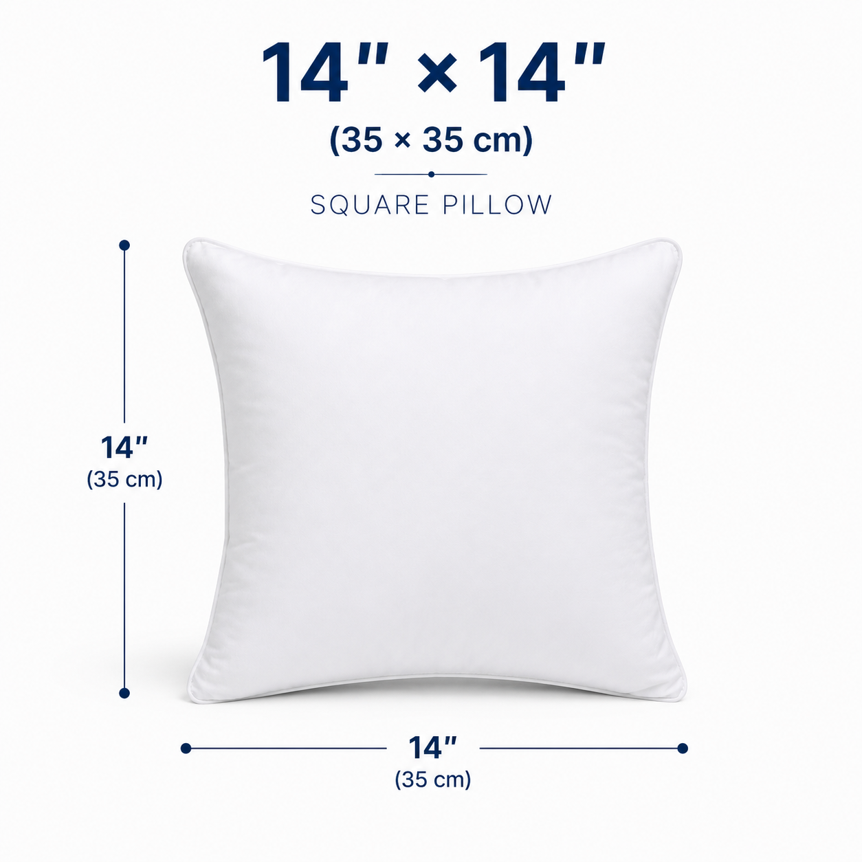 Premium White Cushion Insert, Soft Brushed Fabric Pillow Insert for Sofa Throw Pillows, Fluffy Decorative Pillow Filler for Home Décor