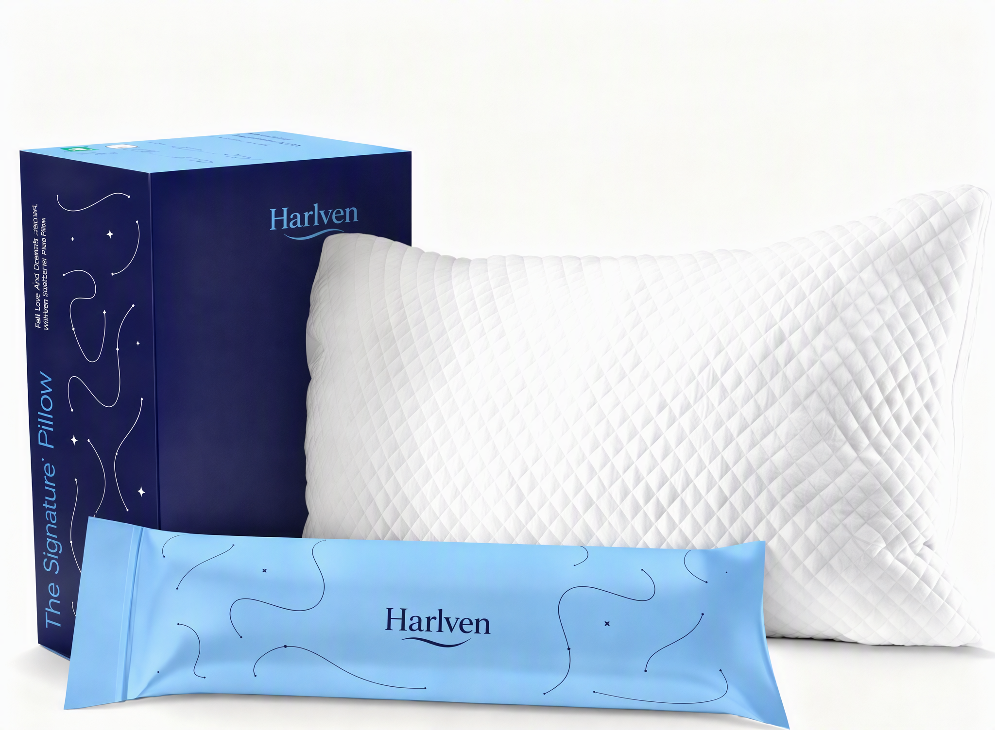 Cooling Memory Foam Pillow for Neck Support, Ergonomic Slow Rebound Pillow with Soft Cotton Cover, Medium Support Pillow for Side and Back Sleepers