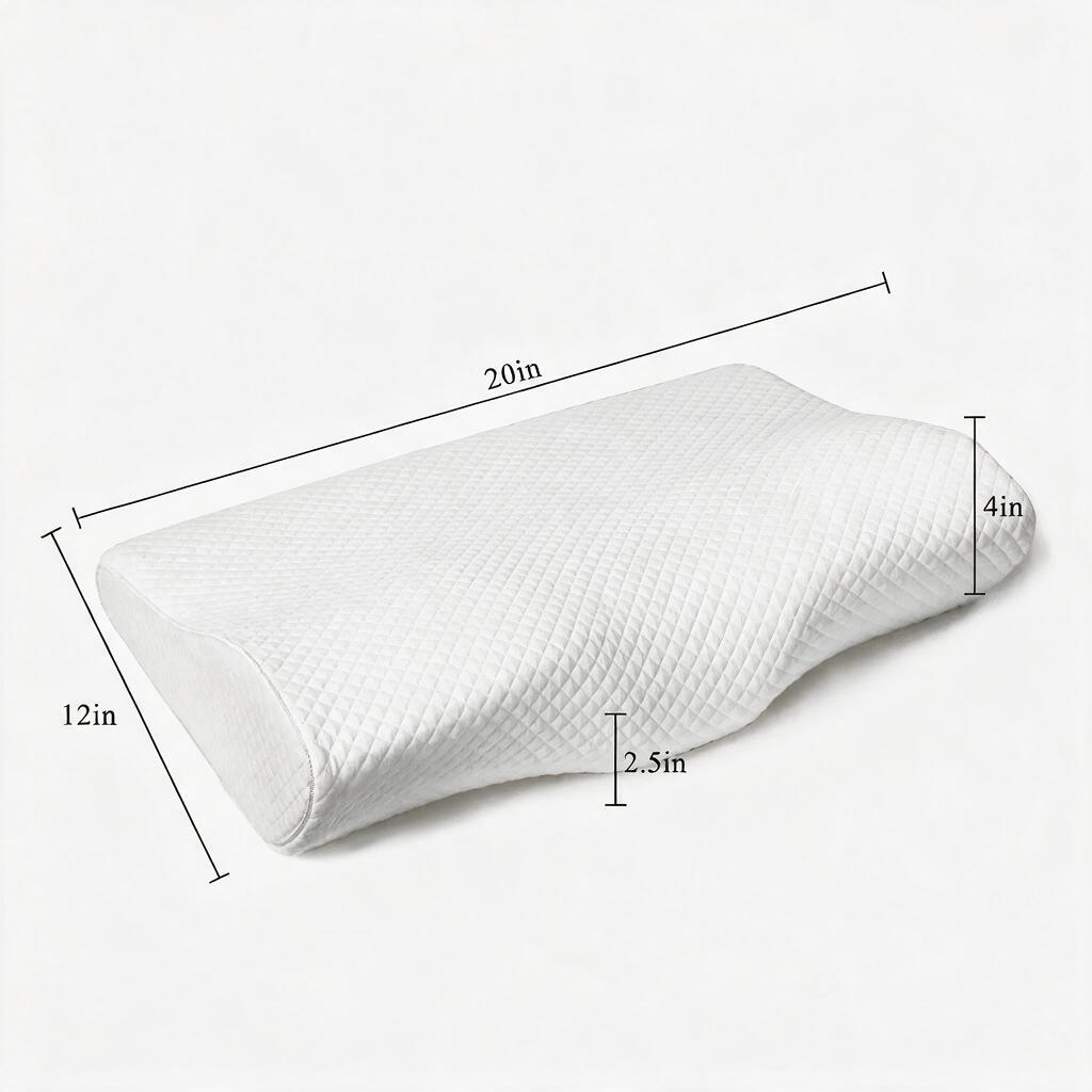 Harlven Ergonomic Contour Pillow – Memory Foam Sleep Pillow for Side Sleepers, Back Sleepers & Comfortable Nightly Support