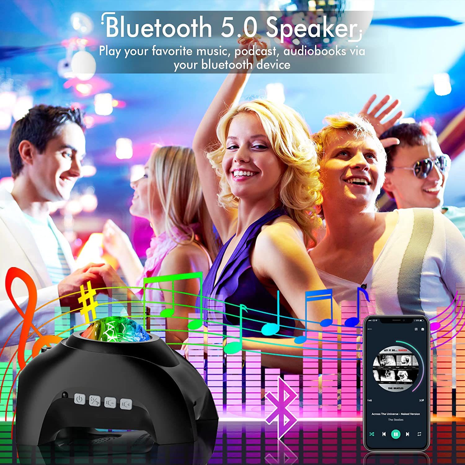 Harlven Aurora Relaxation Projector, Dreamy Starry Sky Night Light with Soothing Sounds for Sleep, Meditation & Stress Relief - image 6