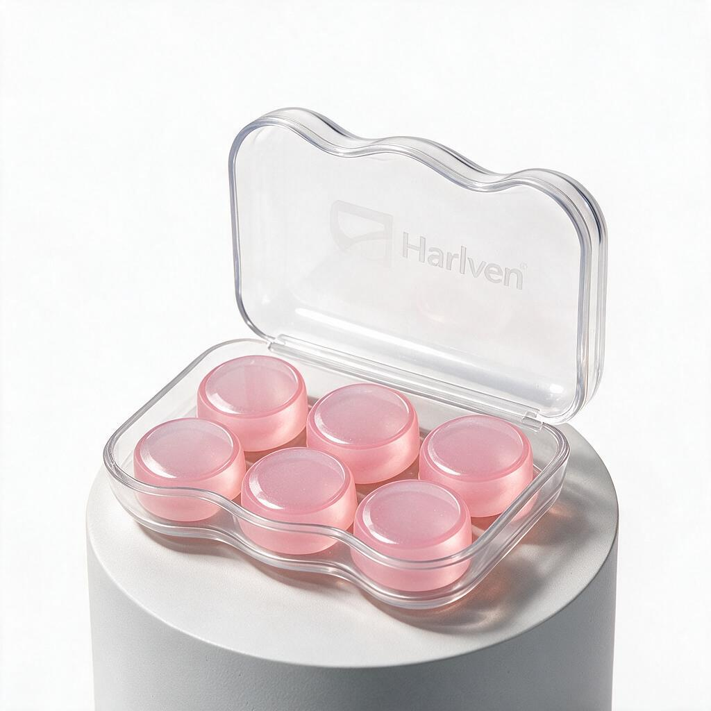 Harlven Soft Silicone Sleep Earplugs – Noise Blocking Ear Plugs with Comfortable Pressure-Free Fit, Odorless Reusable Earplugs f - Pink - 6 - image 11