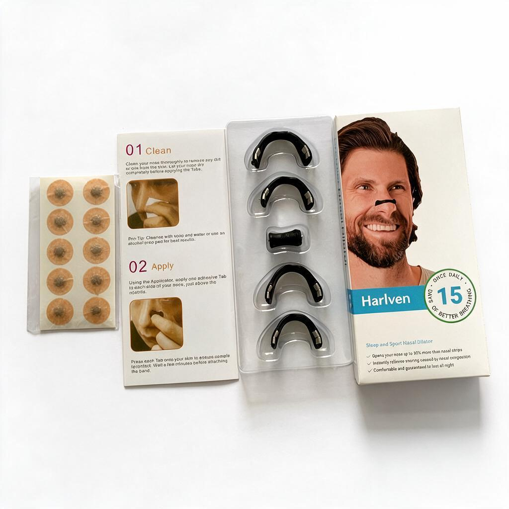 Harlven Magnetic Nasal Expander – Soft Nasal Breathing Aid for Sleep, Relaxation & Comfortable Nighttime Breathing - Black - Round(15 Pairs) - image 10
