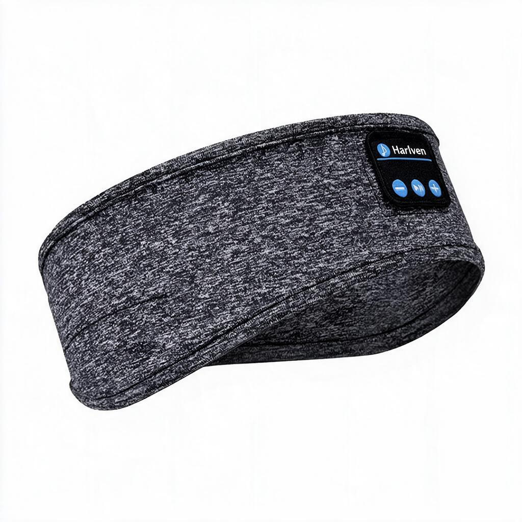 Harlven Sleep Headphones Headband, Stay-in-Place Bluetooth Music Band for Sleep, Yoga & Sports - Grey - image 1