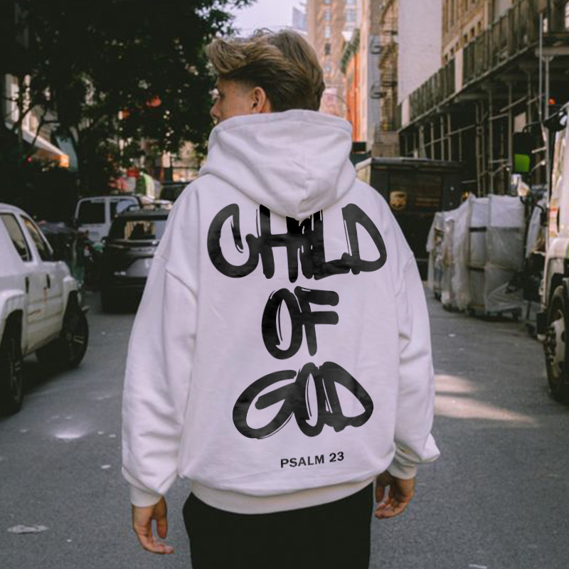 100% Cotton Child Of God Print Hoodie - White - 2XL - image 4