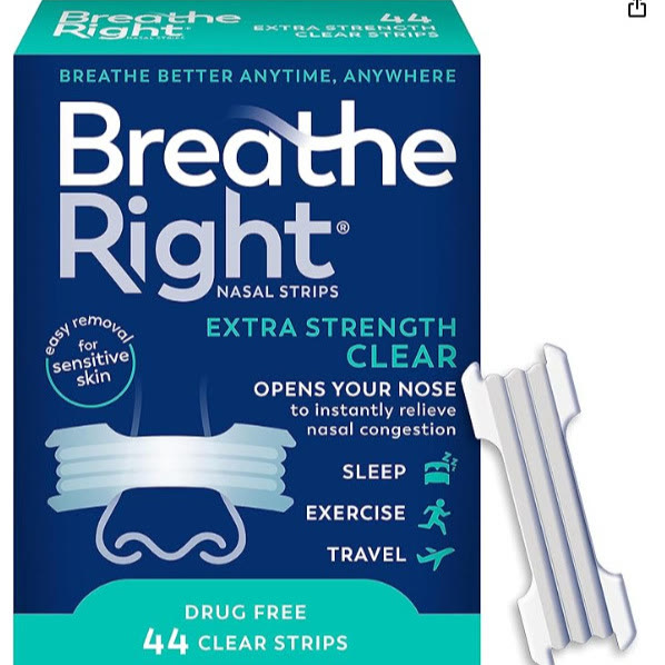 26 Count Nasal Strips, Strong Adhesive Breathing Strips for Better Airflow, Drug-Free Nose Strips for Snoring Relief, Congestion and Allergy Support - image 1