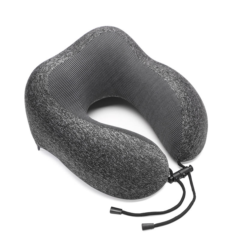 Memory Foam Travel Neck Pillow, Upgraded Ergonomic Airplane Pillow for Comfortable Neck Support, Portable Travel Pillow for Flights, Cars and Office Use - image 2