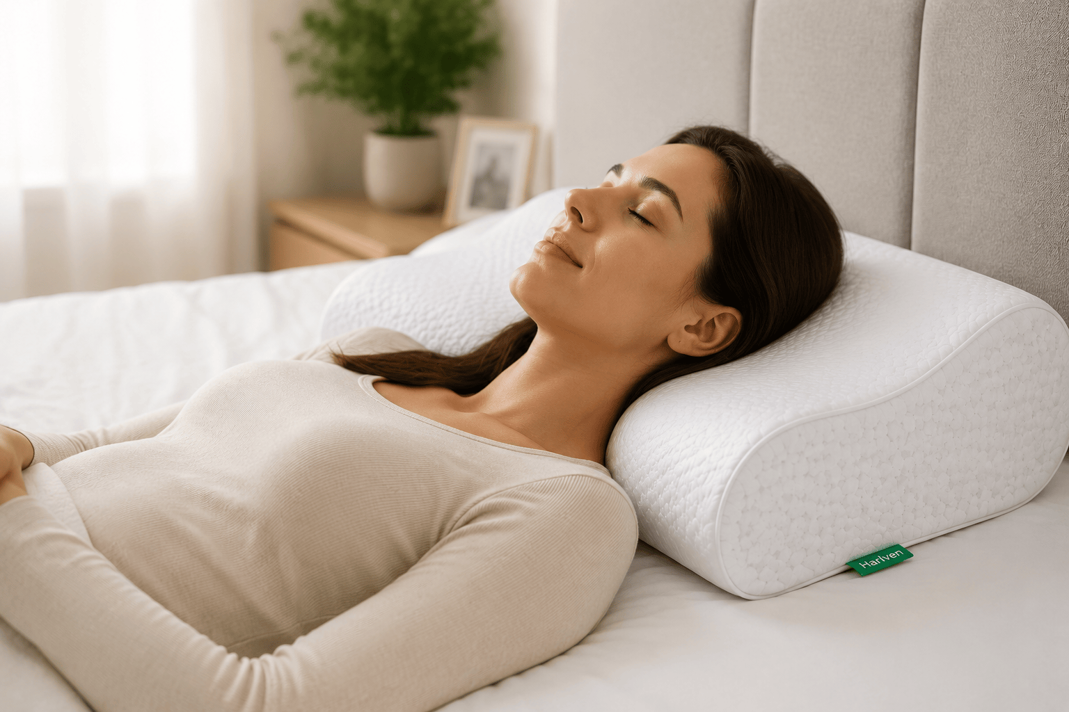Harlven Cervical Pillow - Ergonomic Memory Foam Neck Support Pillow, Contour Pillow for Side Sleepers & Back Sleepers - image 2