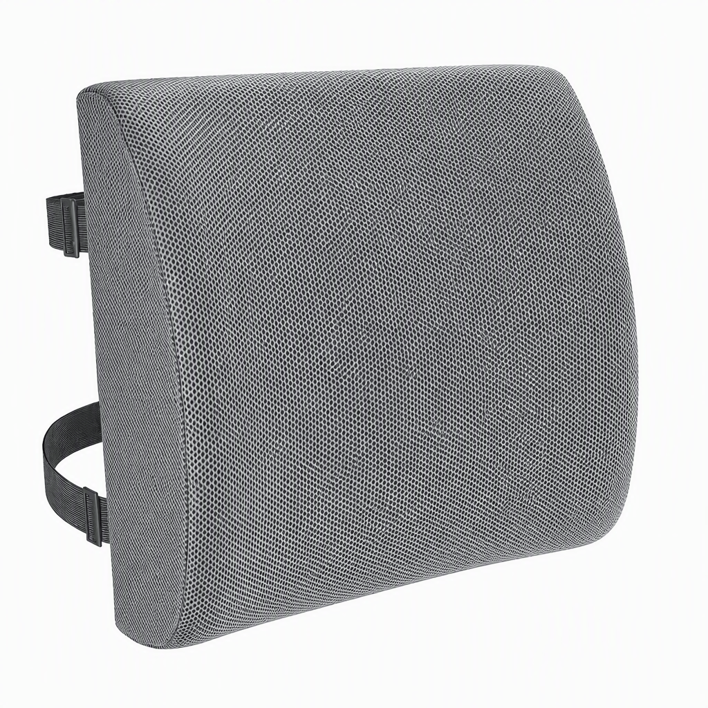 Harlven Lumbar Support Pillow for Office Chair and Car Seat, Memory Foam Back Support Cushion, Ergonomic Lower Back Pillow for D - Grey - Lumbar Support Pillow - image 3