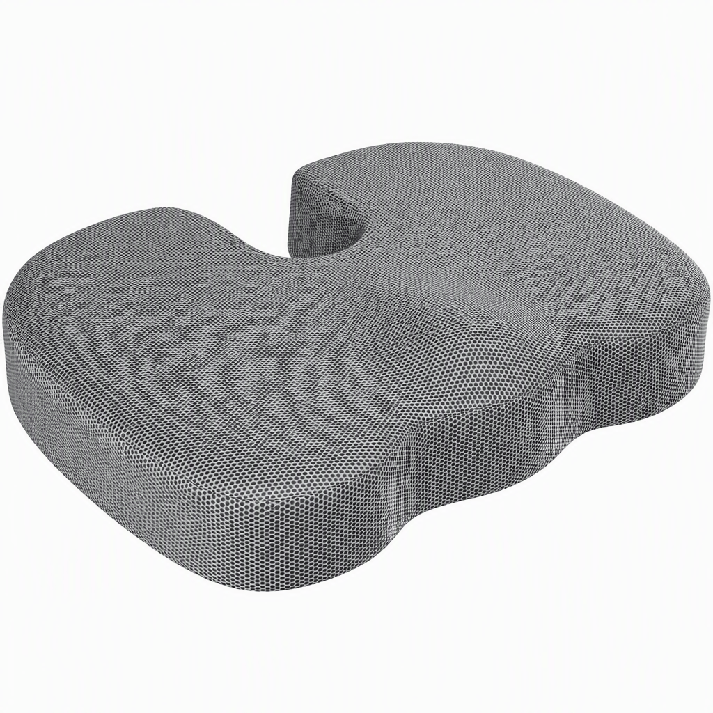 Harlven Lumbar Support Pillow for Office Chair and Car Seat, Memory Foam Back Support Cushion, Ergonomic Lower Back Pillow for D - Grey - Seat Cushion - image 4