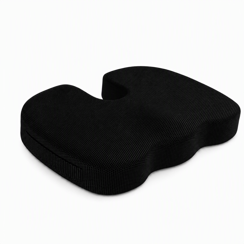 Harlven Lumbar Support Pillow for Office Chair and Car Seat, Memory Foam Back Support Cushion, Ergonomic Lower Back Pillow for D - Black - Seat Cushion - image 6