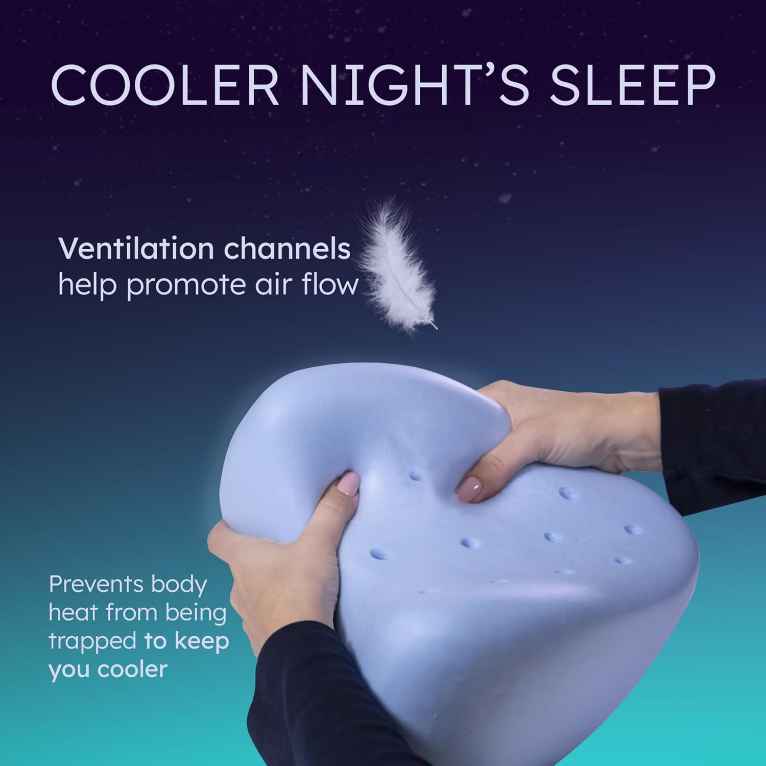 Harlven Knee Pillow for Side Sleepers, Ergonomic Memory Foam Leg Pillow with Contoured Support for Hips, Knees and Better Sleepi - image 4