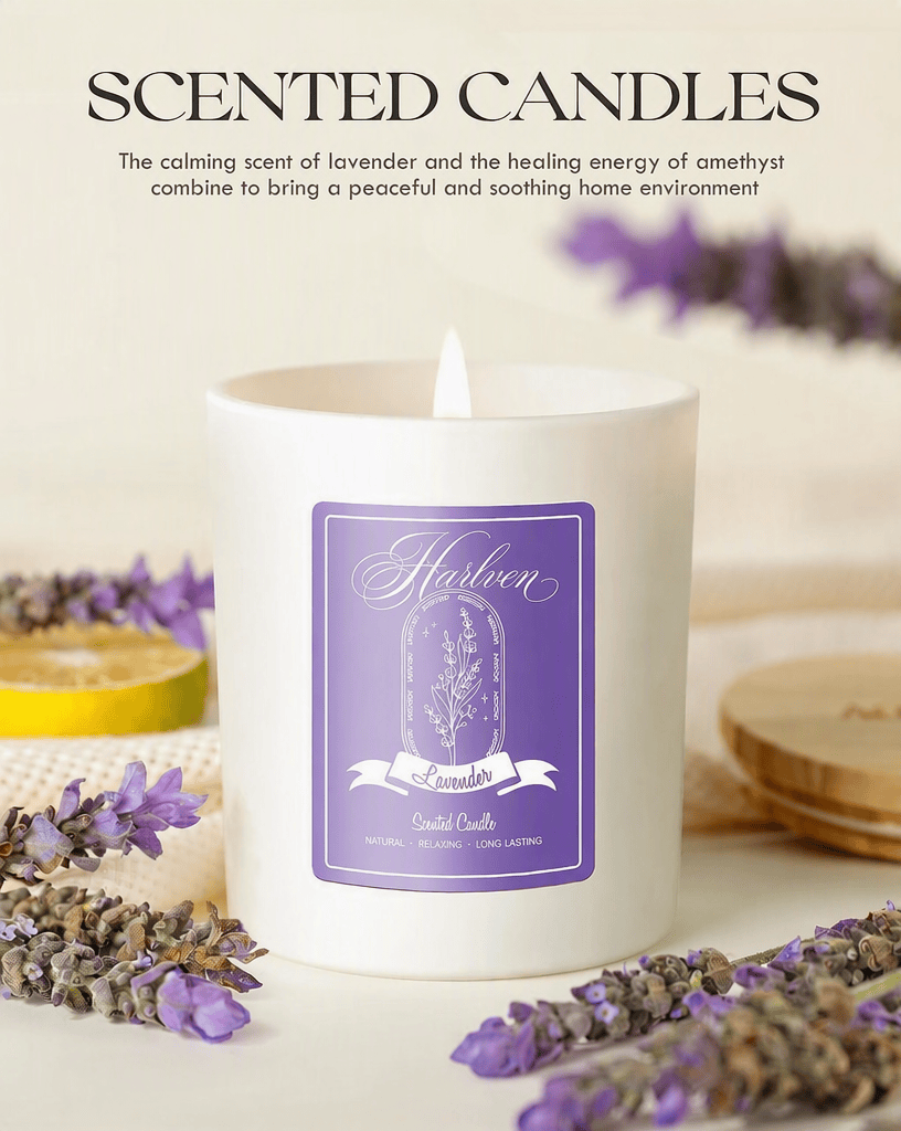 Harlven Sleep Aromatherapy Candle – Lavender & Chamomile Scented Soy Candle for a Calming Bedtime Ritual - image 3