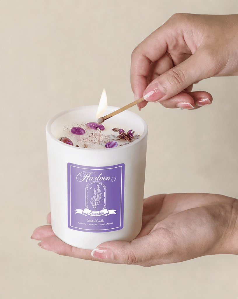 Harlven Sleep Aromatherapy Candle – Lavender & Chamomile Scented Soy Candle for a Calming Bedtime Ritual - image 4