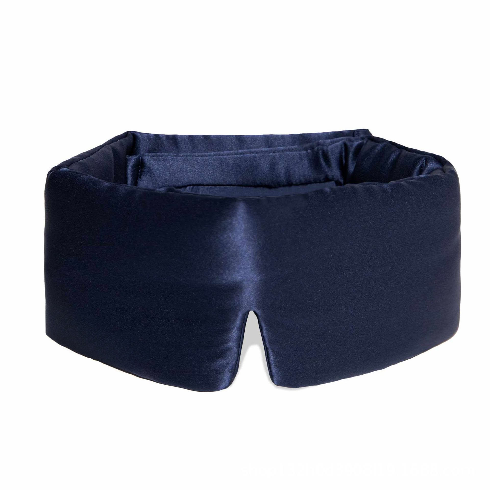 Harlven Luxury Mulberry Silk Sleep Mask – 100% Silk Eye Mask with Full Light Blocking Design for a Comfortable Bedtime Ritual - Navy Blue - image 2