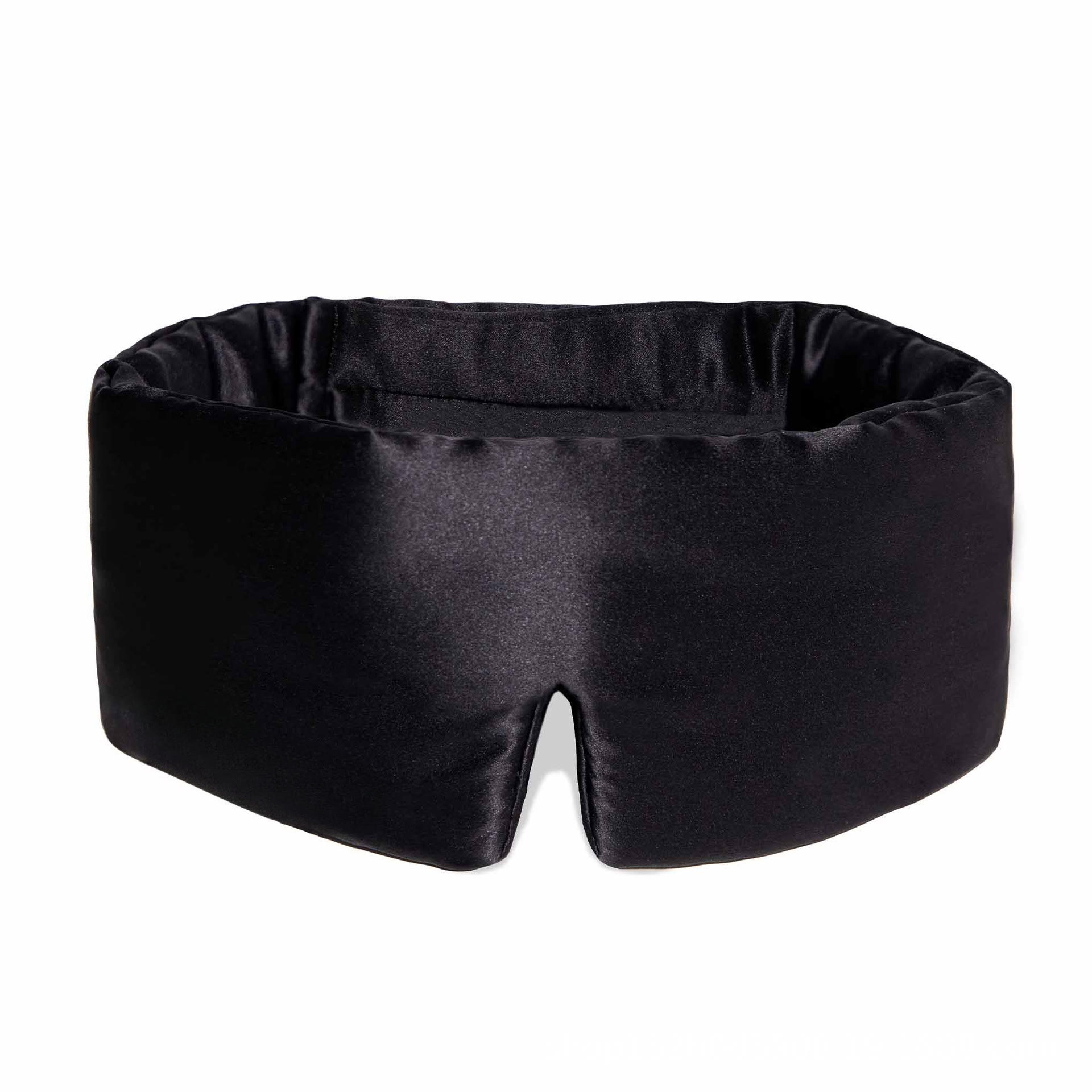 Harlven Luxury Mulberry Silk Sleep Mask – 100% Silk Eye Mask with Full Light Blocking Design for a Comfortable Bedtime Ritual - Black - image 3