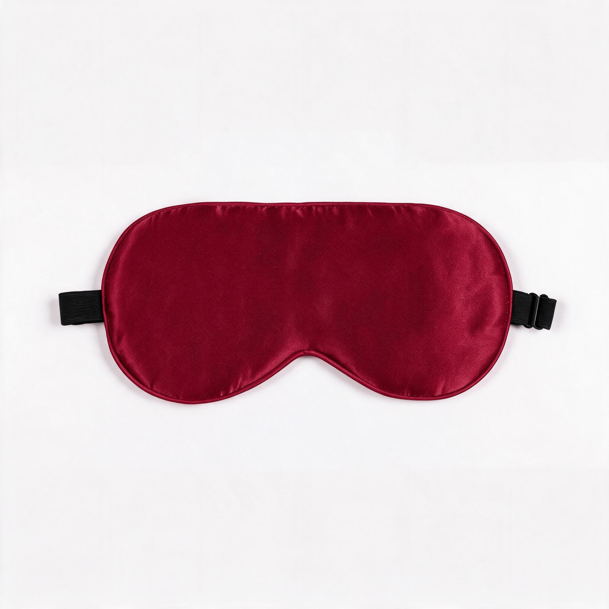 Harlven 100% Mulberry Silk Sleep Mask, Total Blackout Eye Mask with Adjustable Strap, Gentle Eye Comfort for Reduced Puffiness,  - Red - image 2