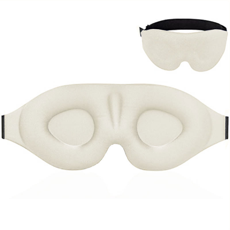 Harlven 3D Blackout Sleep Mask, Full Light Blocking Eye Mask with Zero Pressure Design, Soft Breathable Comfort for Sleep, Trave - Beige - image 6
