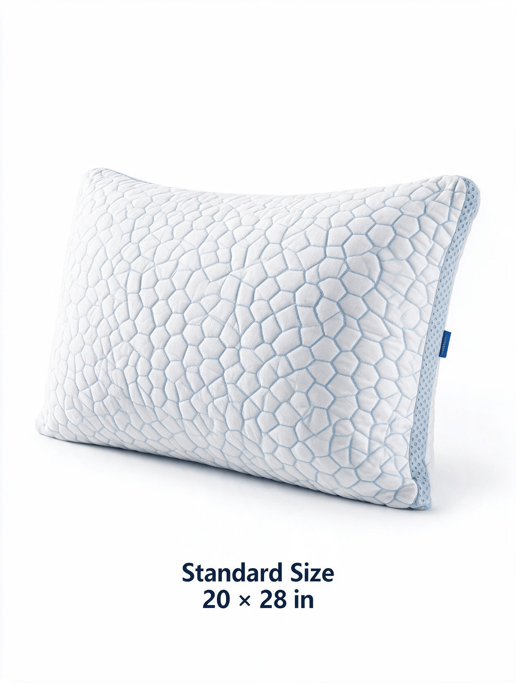 Harlven Cooling Memory Foam Pillow, Breathable Gel-Infused Foam Pillow for Pressure Relief and Neck Support, Ergonomic Pillow fo - Standard - 1 Pillow - image 7