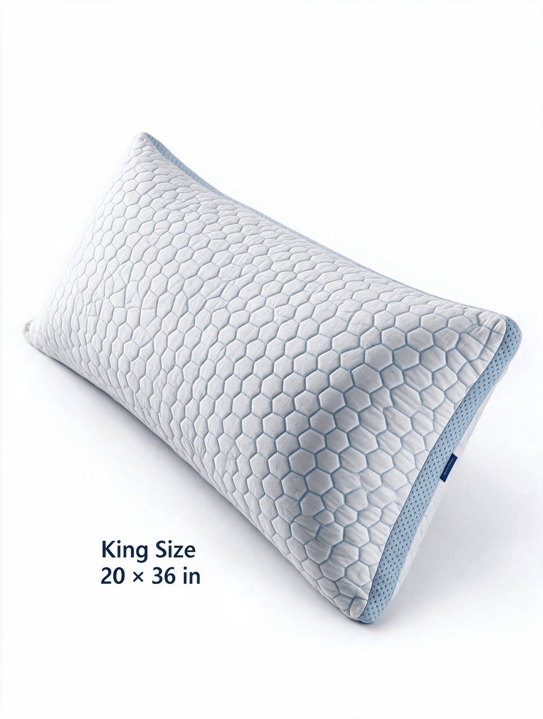 Harlven Cooling Memory Foam Pillow, Breathable Gel-Infused Foam Pillow for Pressure Relief and Neck Support, Ergonomic Pillow fo - King - 1 Pillow - image 11