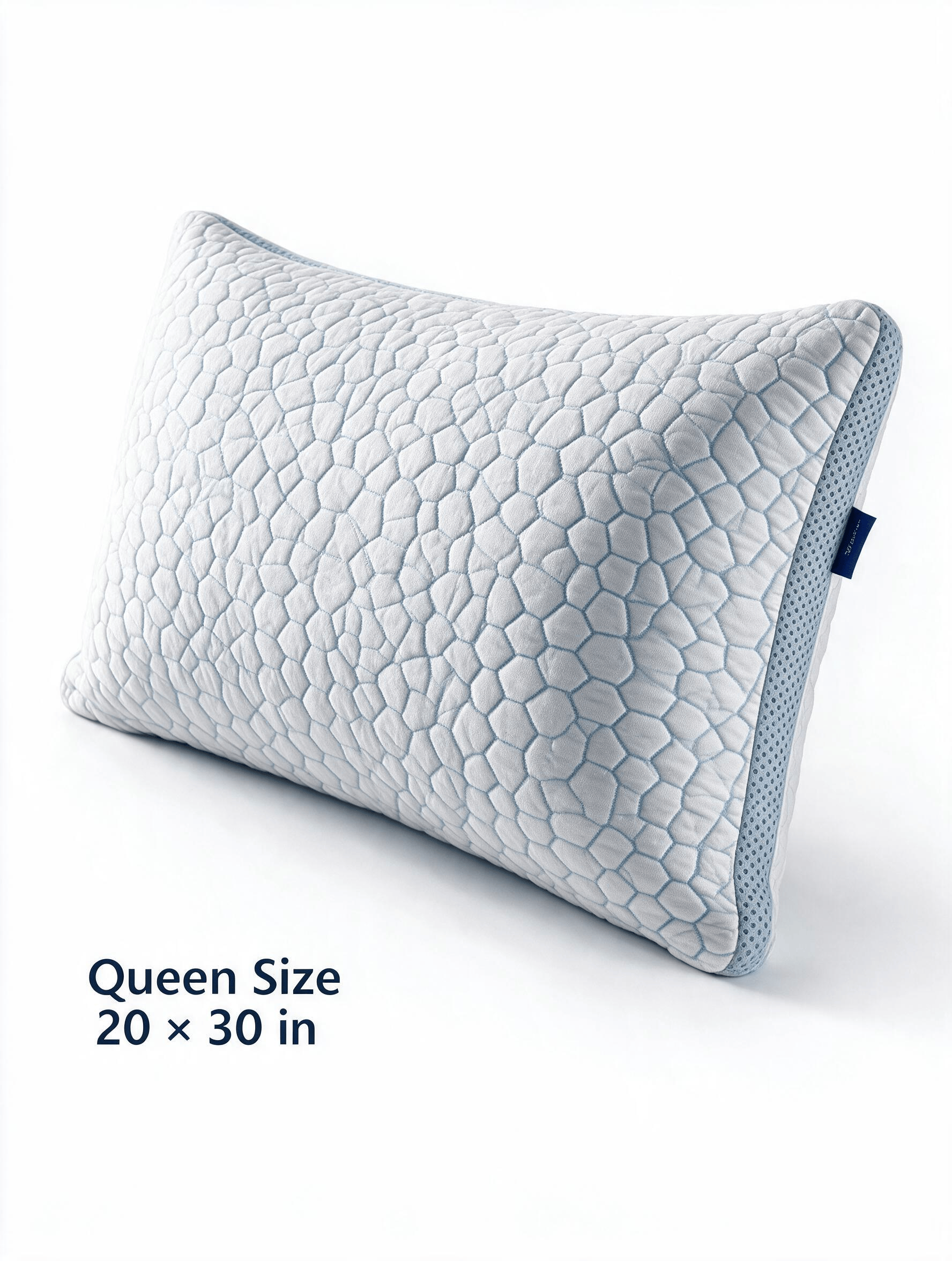 Harlven Cooling Memory Foam Pillow, Breathable Gel-Infused Foam Pillow for Pressure Relief and Neck Support, Ergonomic Pillow fo - Queen - 1 Pillow - image 9