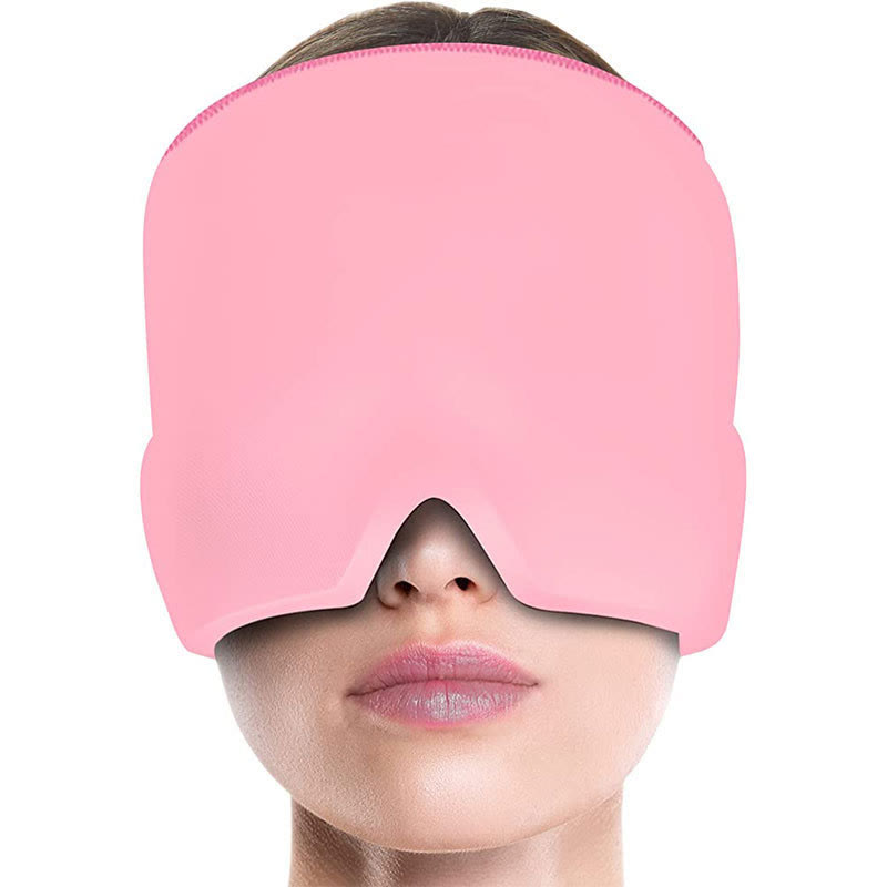 Harlven Weighted Cooling Sleep Mask – Full Blackout Eye Mask with Gentle Pressure & Wrap-Around Design for Deep Sleep, Naps and  - Pink - Premium(Double) - image 2
