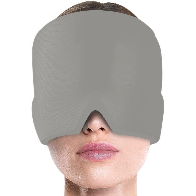 Harlven Weighted Cooling Sleep Mask – Full Blackout Eye Mask with Gentle Pressure & Wrap-Around Design for Deep Sleep, Naps and  - Grey - Premium(Double) - image 3