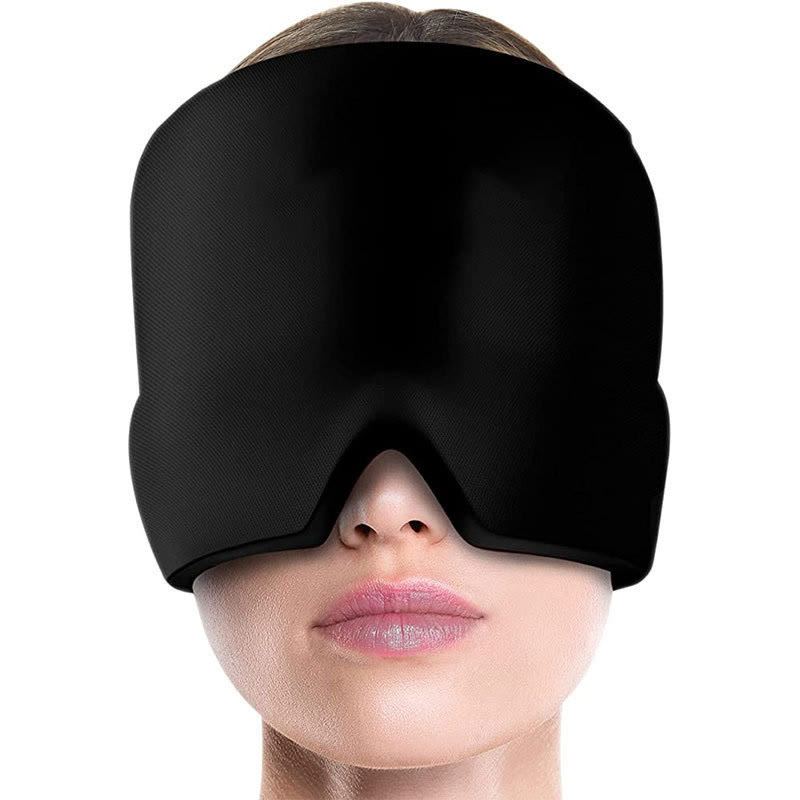 Harlven Weighted Cooling Sleep Mask – Full Blackout Eye Mask with Gentle Pressure & Wrap-Around Design for Deep Sleep, Naps and  - Black - Premium(Double) - image 1