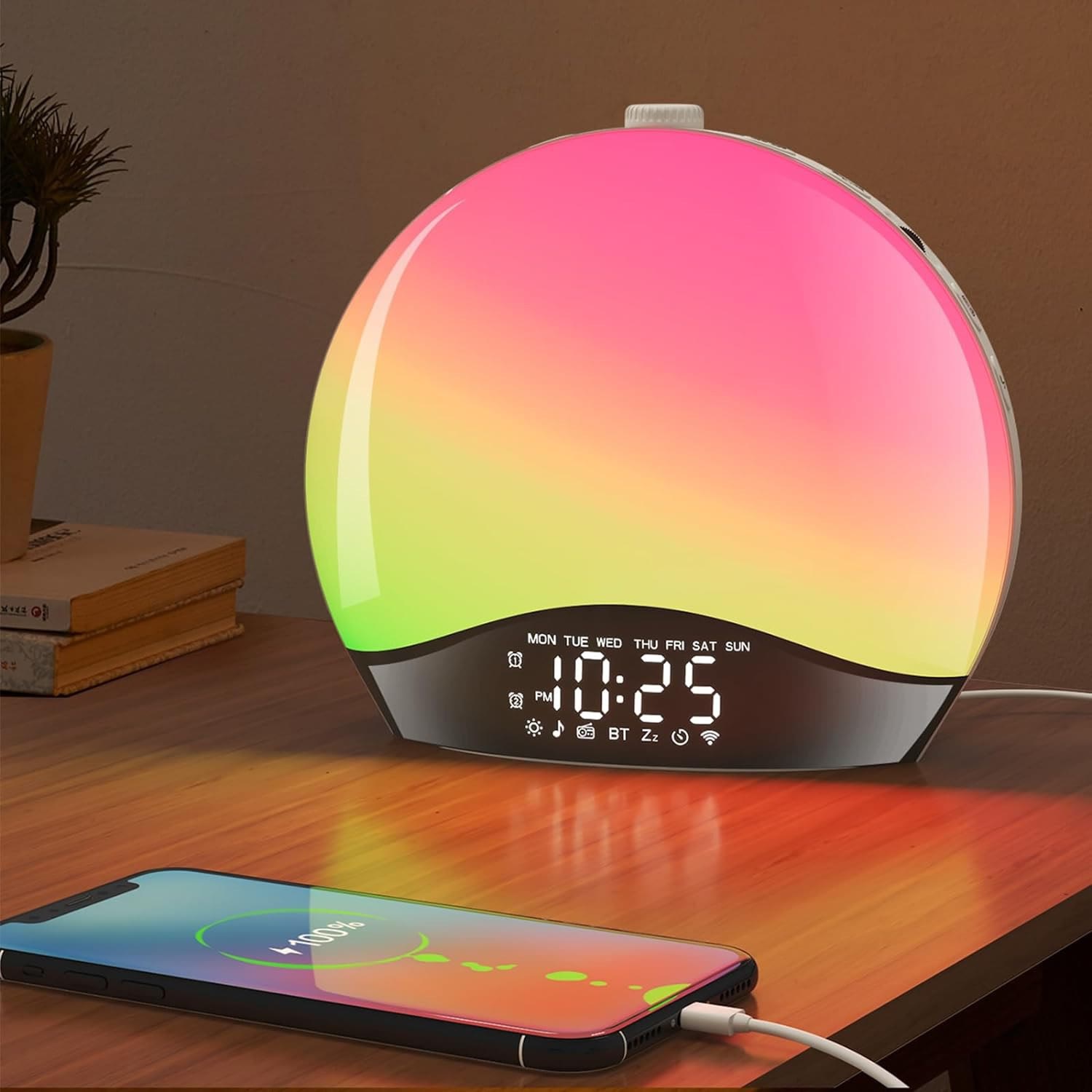 Harlven Sunrise Wake-Up Light with White Noise Machine – Natural Light Alarm Clock for Better Sleep & Gentle Morning Wake Up - image 3