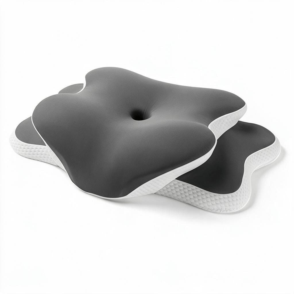 Harlven Cervical Memory Foam Pillow – Orthopedic Neck Support Pillow for Side Sleepers, Back & Shoulder Comfort - Grey - image 1
