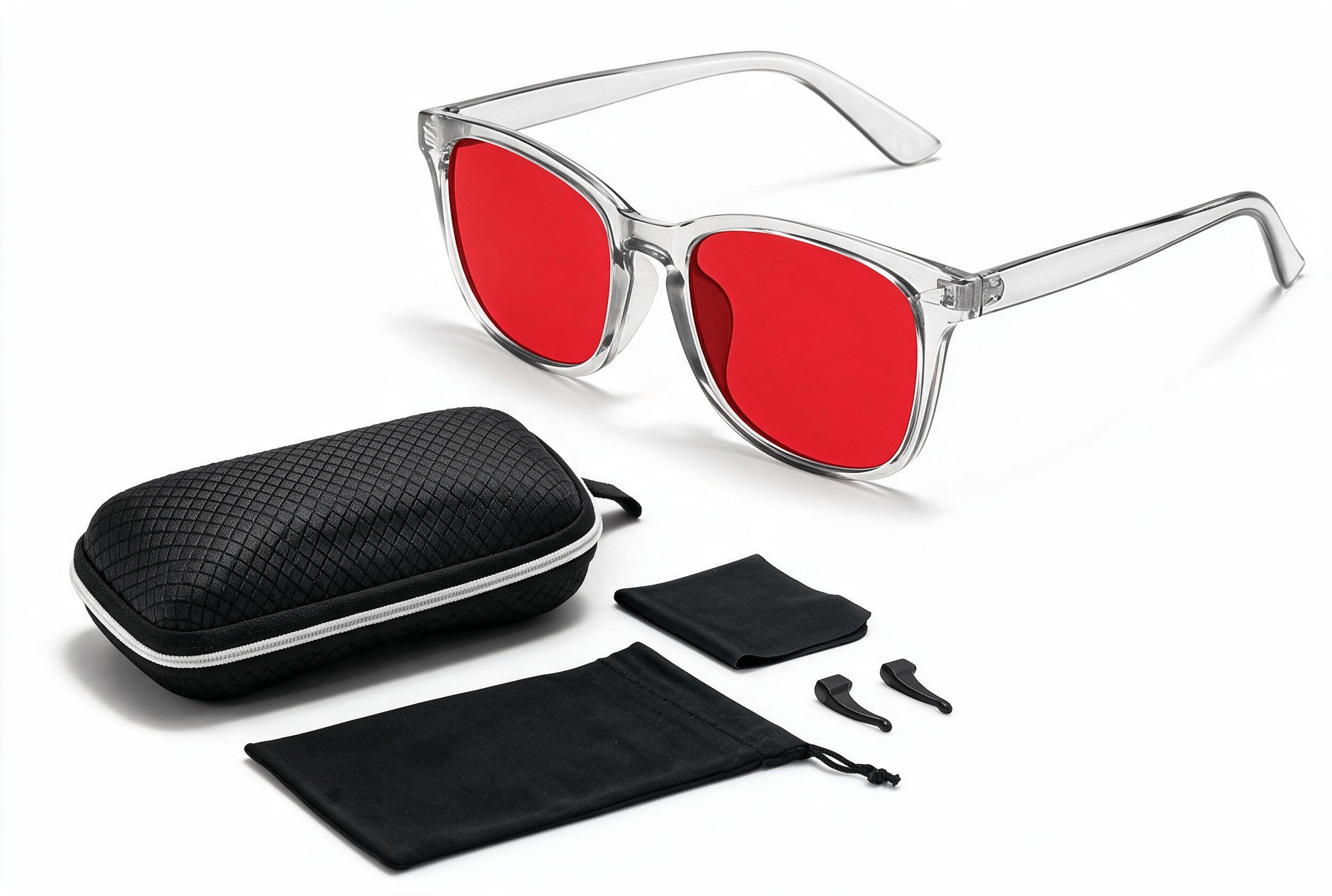 Harlven Blue Light Blocking Sleep Glasses – Secure Non-Slip Nighttime Glasses for Evening Screen Use & Bedtime - Grey - EVA Case Set - image 2