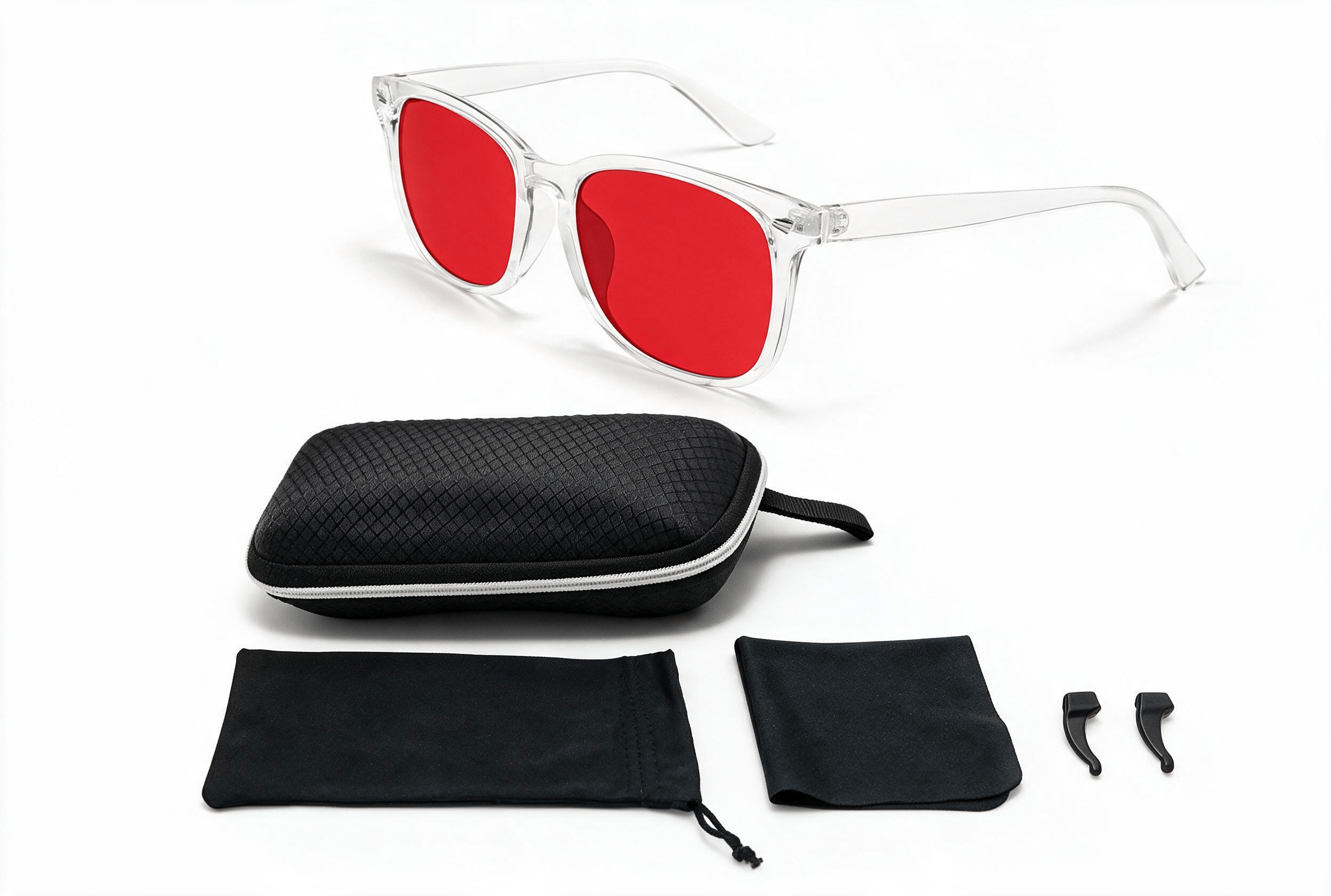 Harlven Blue Light Blocking Sleep Glasses – Secure Non-Slip Nighttime Glasses for Evening Screen Use & Bedtime - Clear - EVA Case Set - image 1
