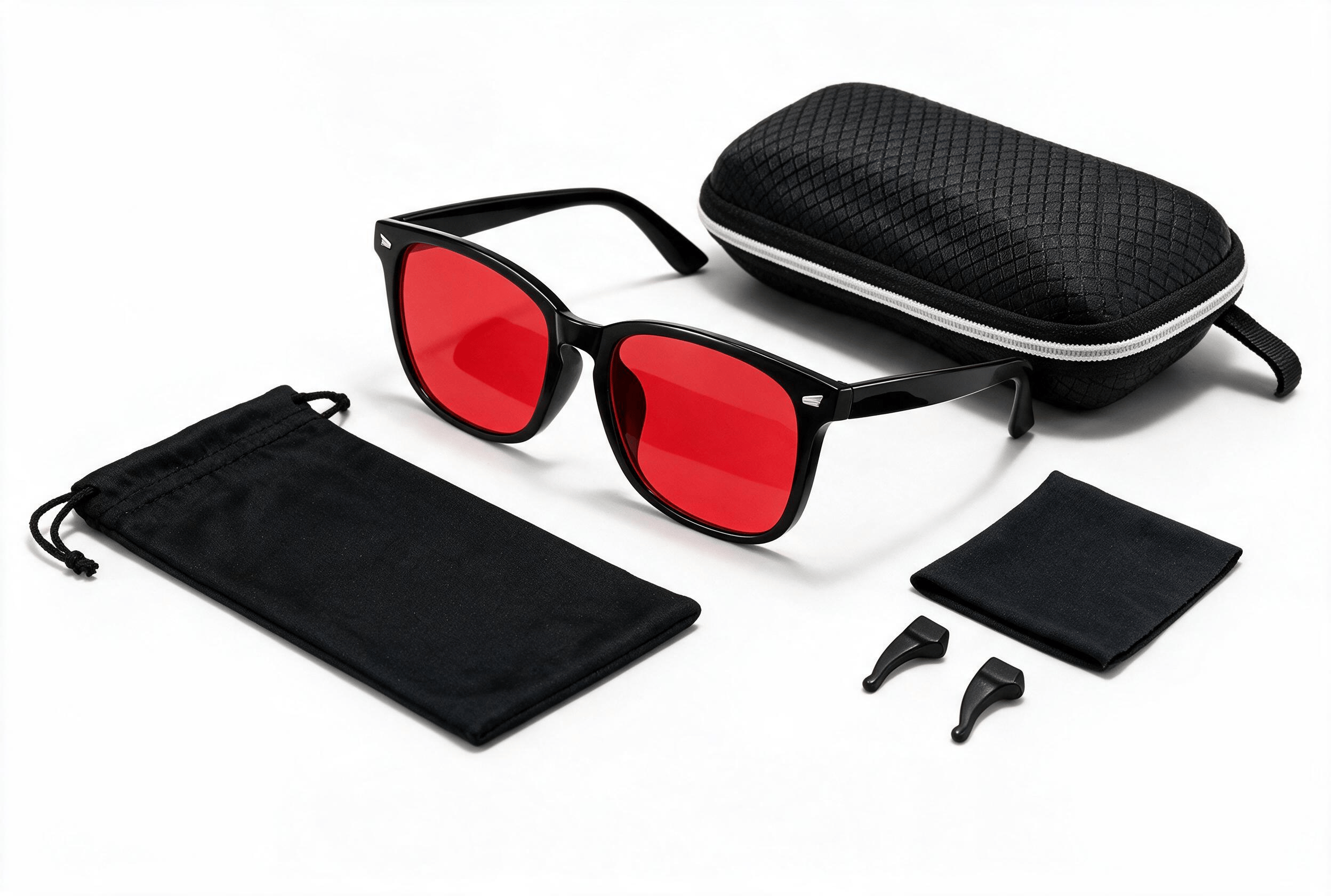 Harlven Blue Light Blocking Sleep Glasses – Secure Non-Slip Nighttime Glasses for Evening Screen Use & Bedtime - Black - EVA Case Set - image 4